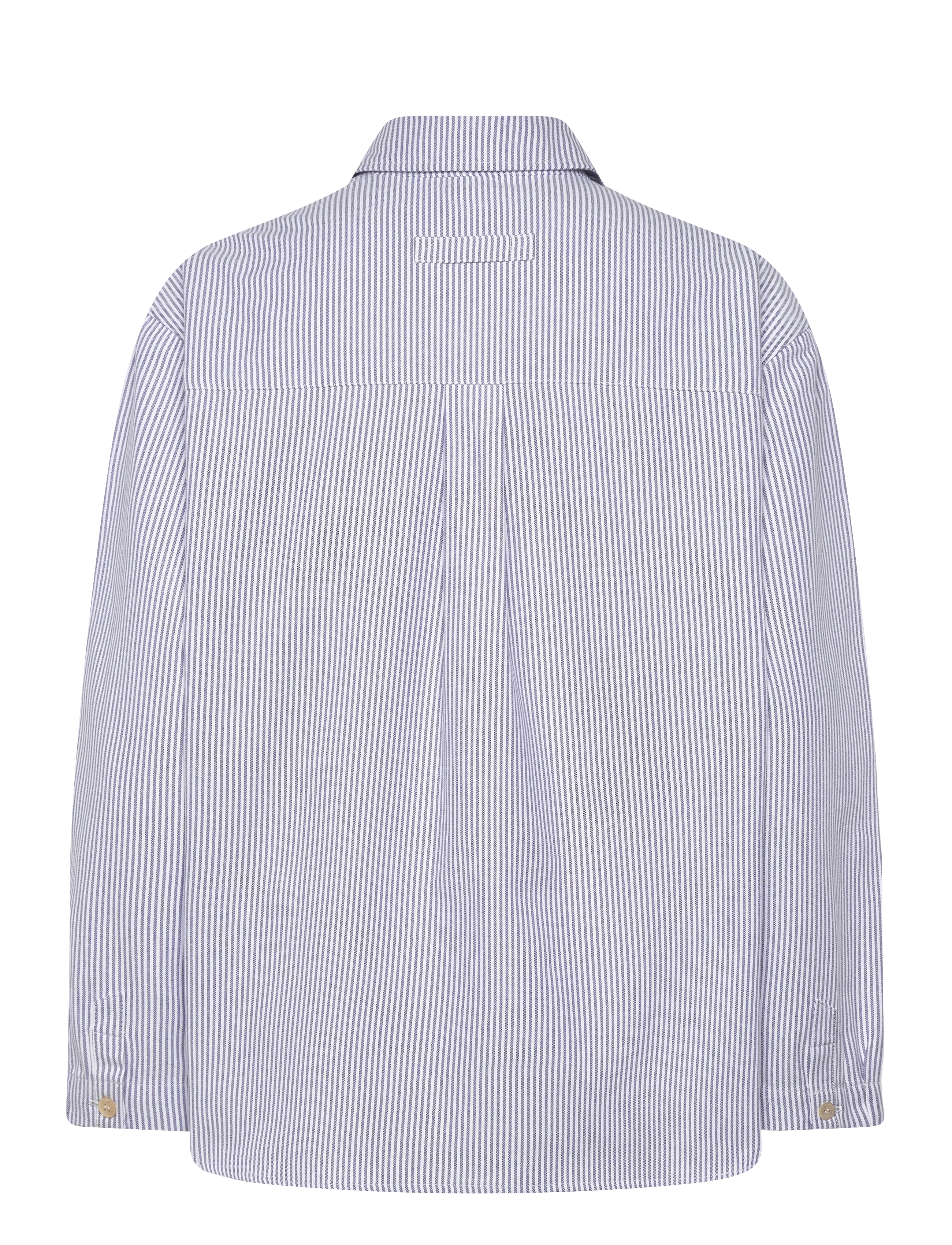 Brixtol Textiles - Stella Dark Navy White Stripe - langärmlige hemden - dark navy white stripe - 2