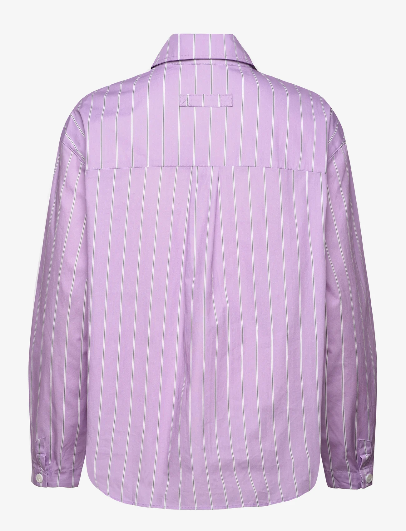 Brixtol Textiles - Stella - langærmede skjorter - light lilac stripe - 1