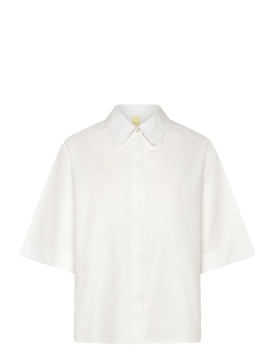 Brixtol Textiles - Lyra Off White - kortærmede skjorter - off white - 1