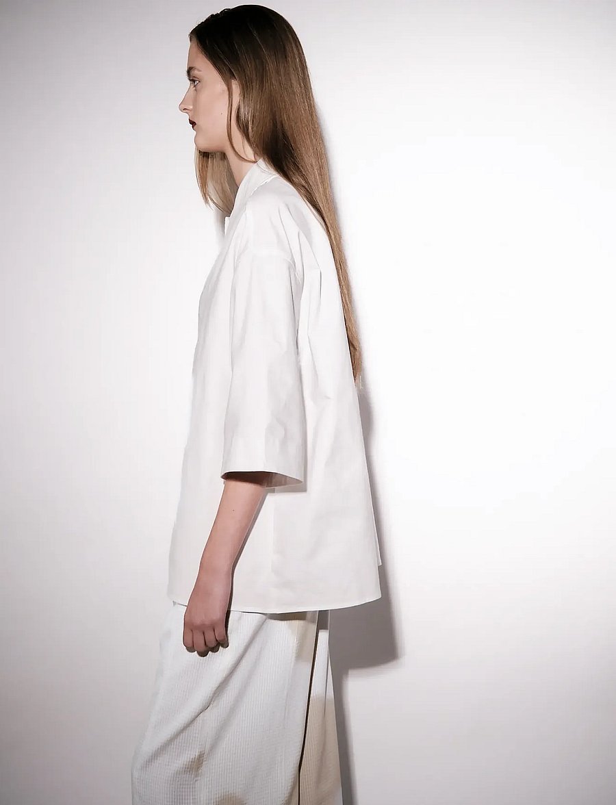 Brixtol Textiles - Lyra Off White - kortærmede skjorter - off white - 3