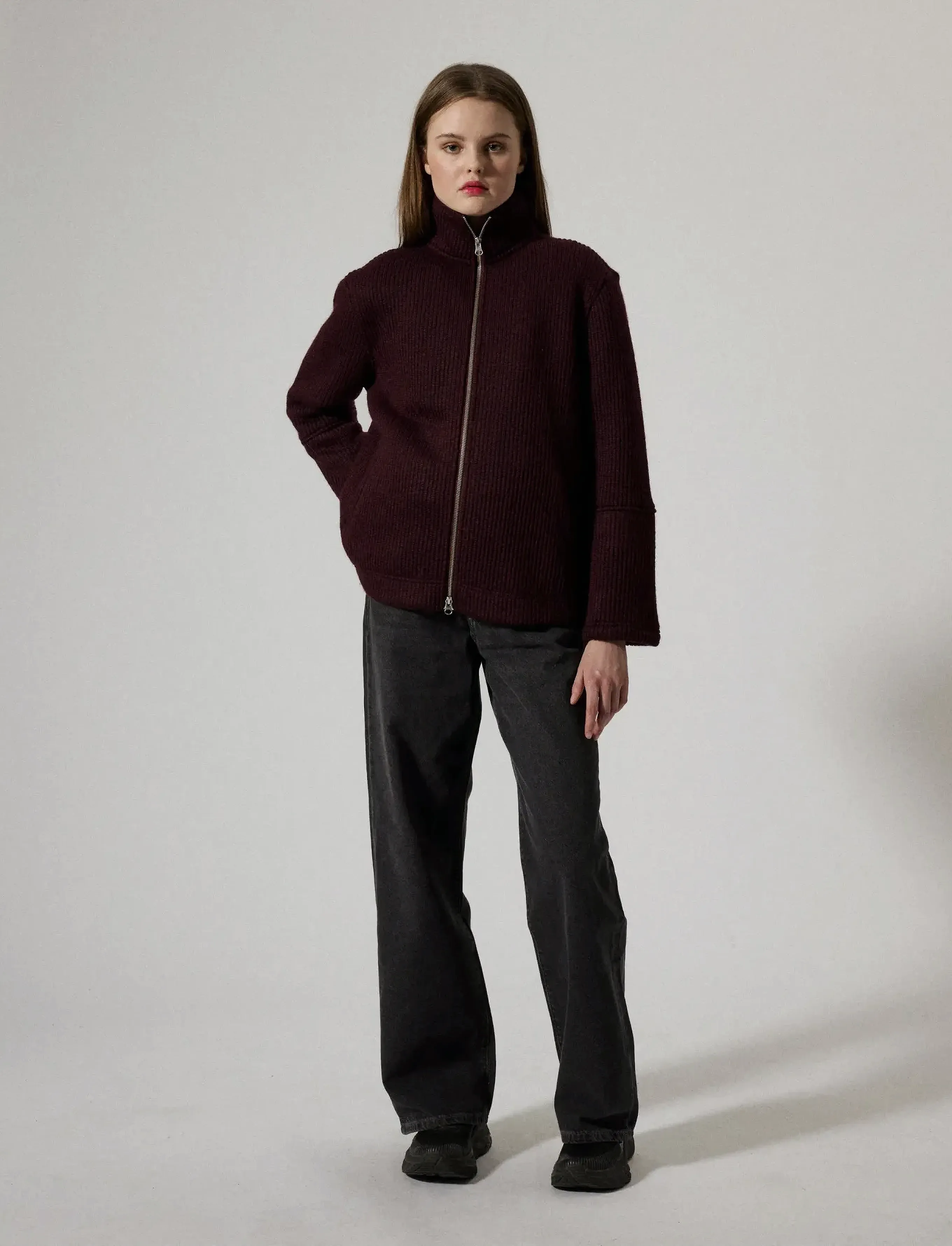 Brixtol Textiles Seven Women Wool, S, Jackets, Burgunderrot - Wool Frauen