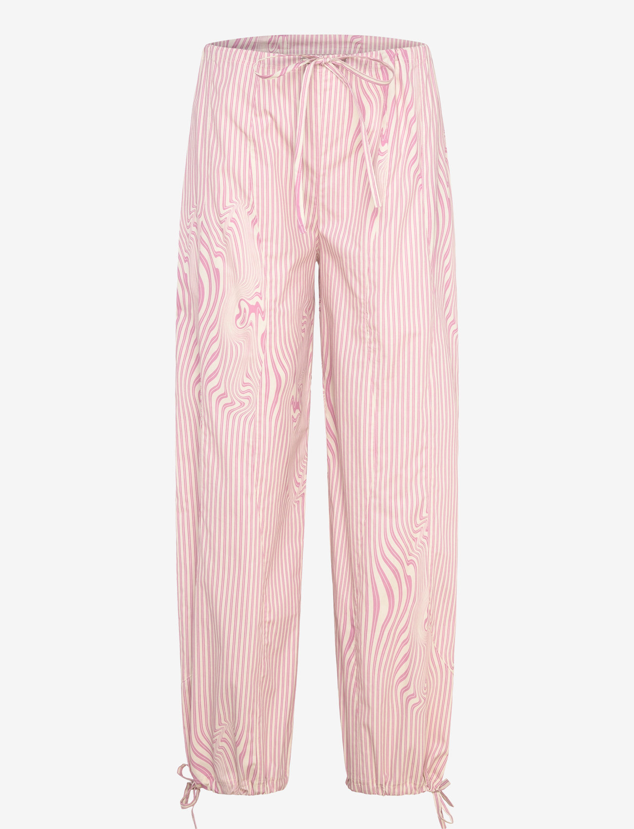 Brixtol Textiles - Kirsten Trousers - joggers - pink glitch stripe - 1
