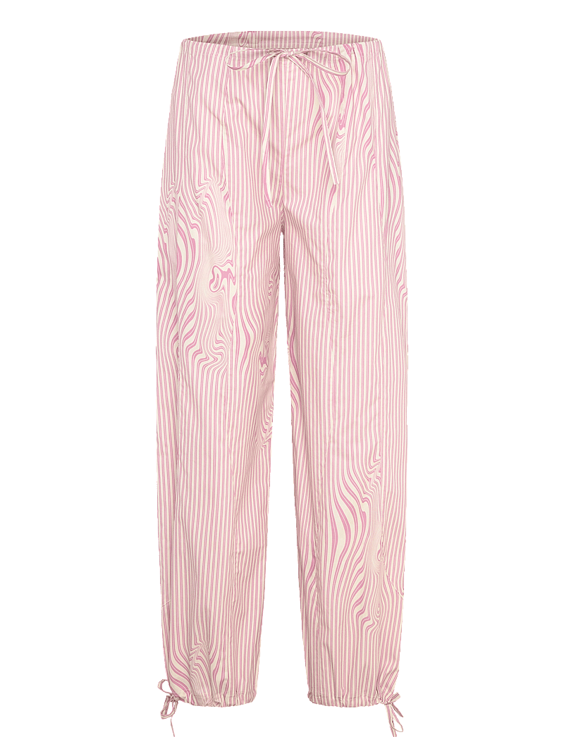 Brixtol Textiles - Kirsten Trousers - joggers - pink glitch stripe - 1