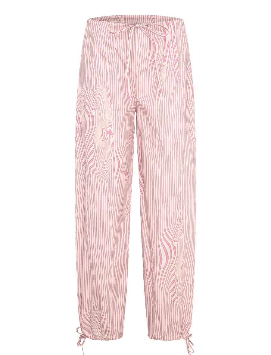 Brixtol Textiles - Kirsten Trousers - vinsældir í tísku - pink glitch stripe - 1