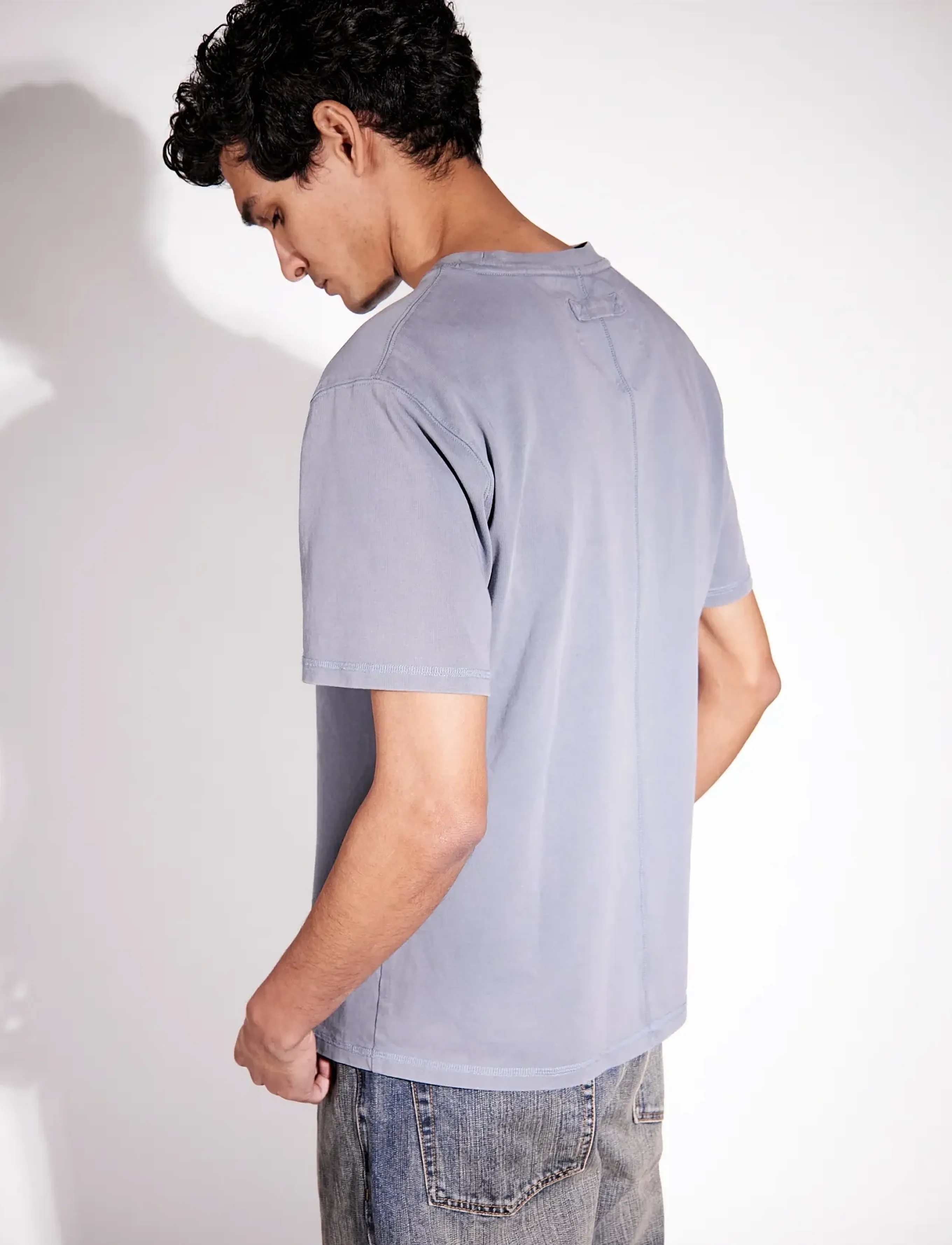 Brixtol Textiles - BT T-shirt Washed Grey - kortärmade t-shirts - washed dusty blue - 3