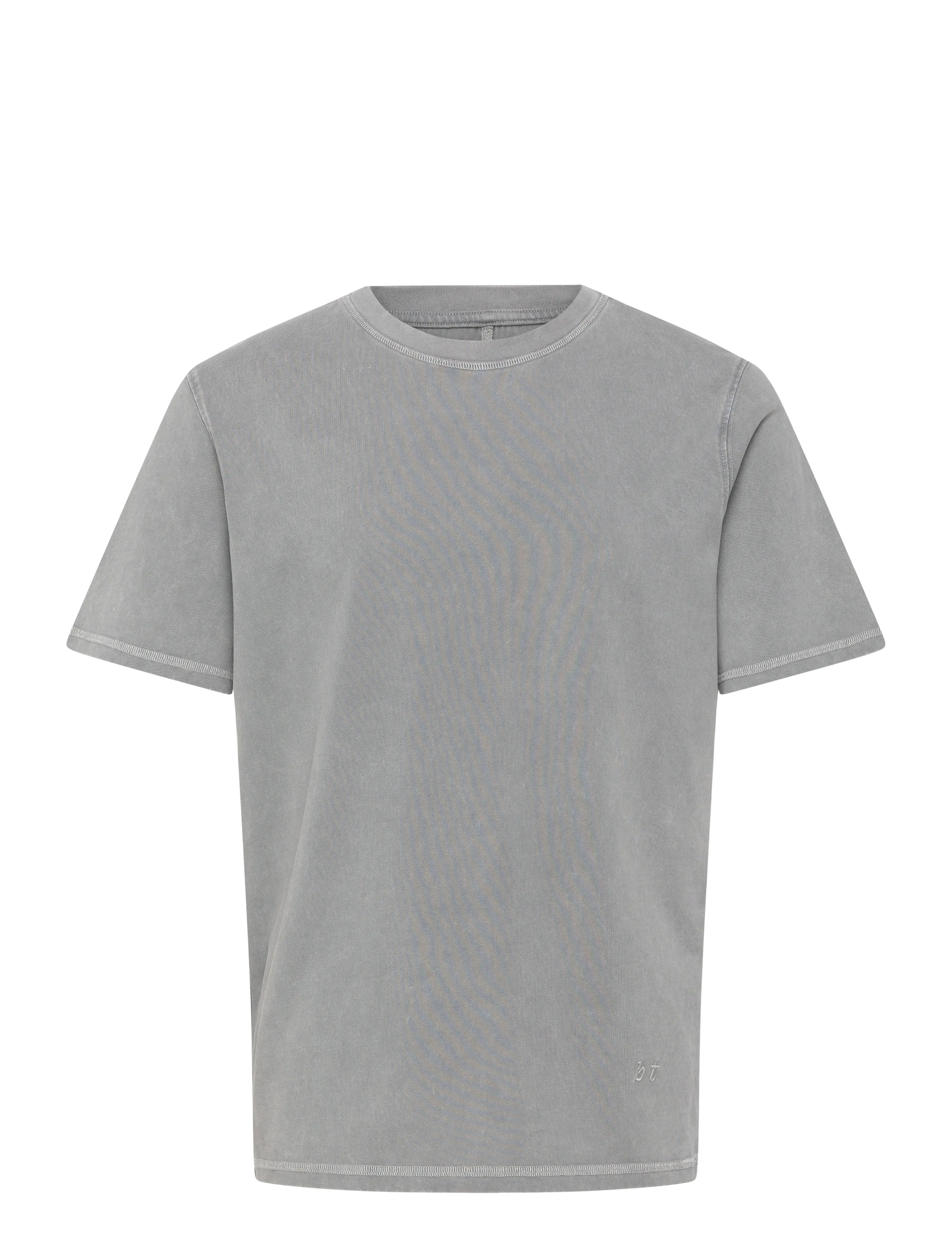 BRIXTOL TEXTILES Bt T-Shirt Washed Dusty Blau Grau - XL - Damen