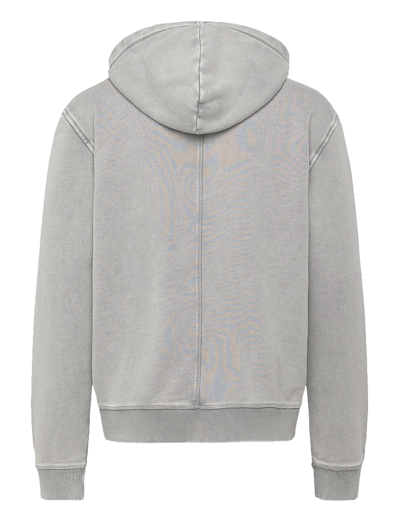 Brixtol Textiles - BT Zip Hoodie Washed Grey - kapuutsiga dressipluusid - washed grey - 2