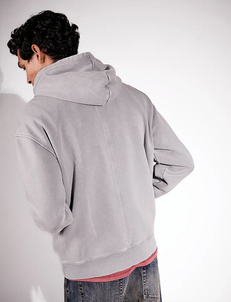 Brixtol Textiles - BT Zip Hoodie Washed Grey - kapuutsiga dressipluusid - washed grey - 0