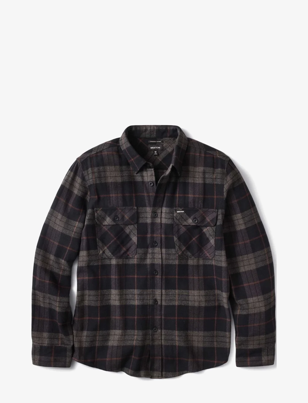 Brixton - Bowery L/S Flannel - flanell-hemden - black/charcoal - 1