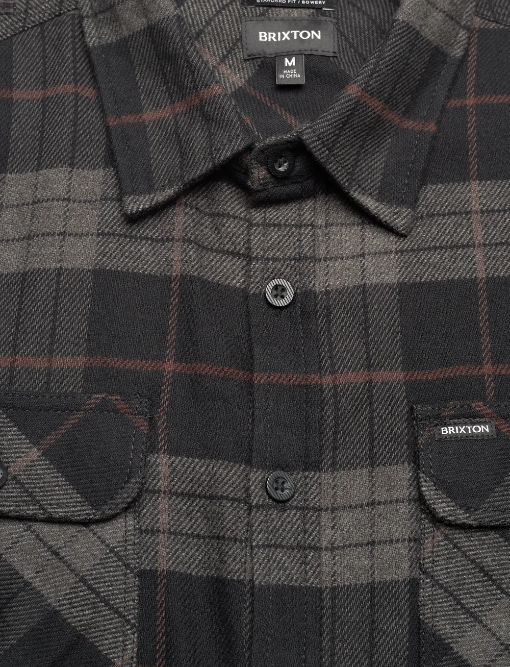 Brixton - Bowery L/S Flannel - flanell-hemden - black/charcoal - 4