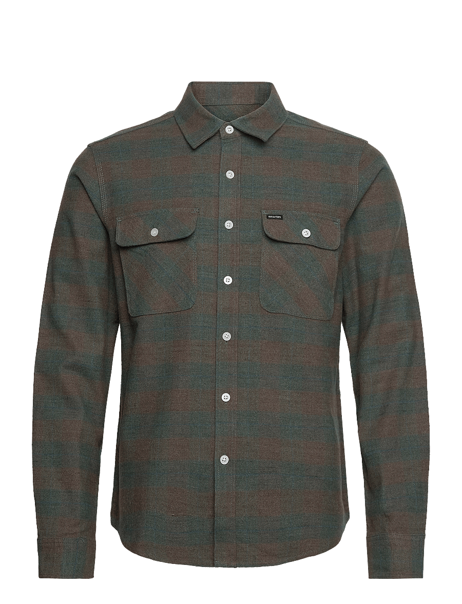 Brixton - Bowery L/S Flannel - ocean - 1