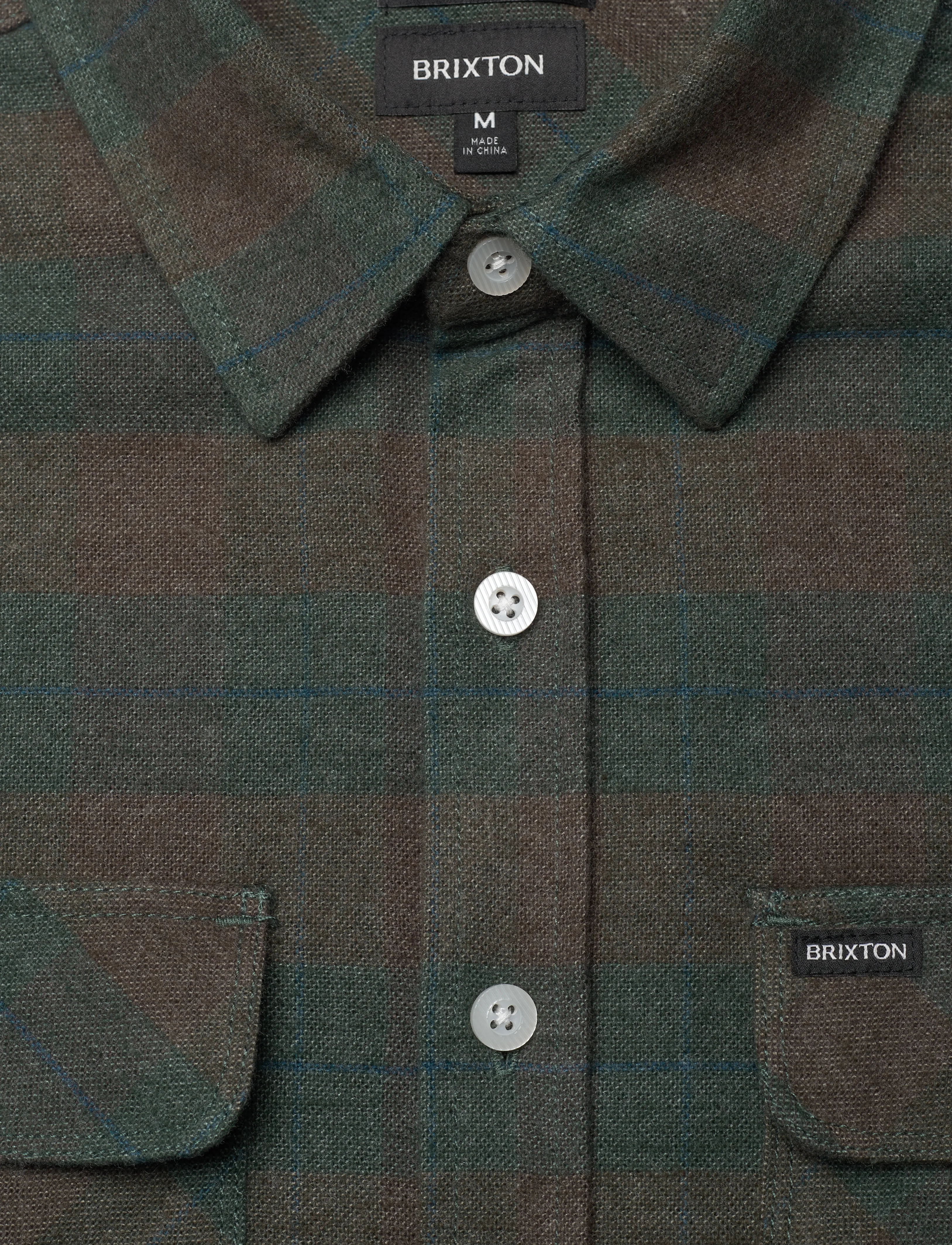 Brixton - Bowery L/S Flannel - ocean - 5