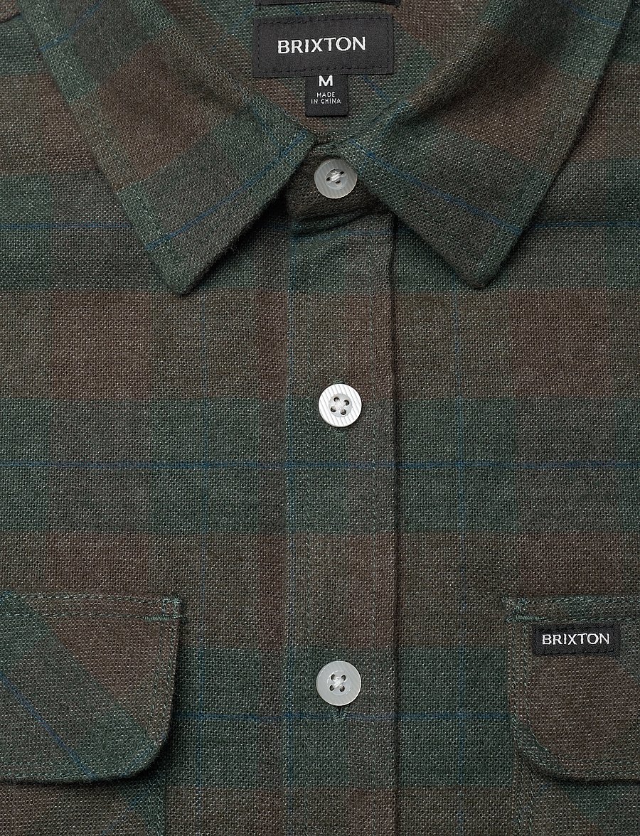 Brixton - Bowery L/S Flannel - ocean - 5