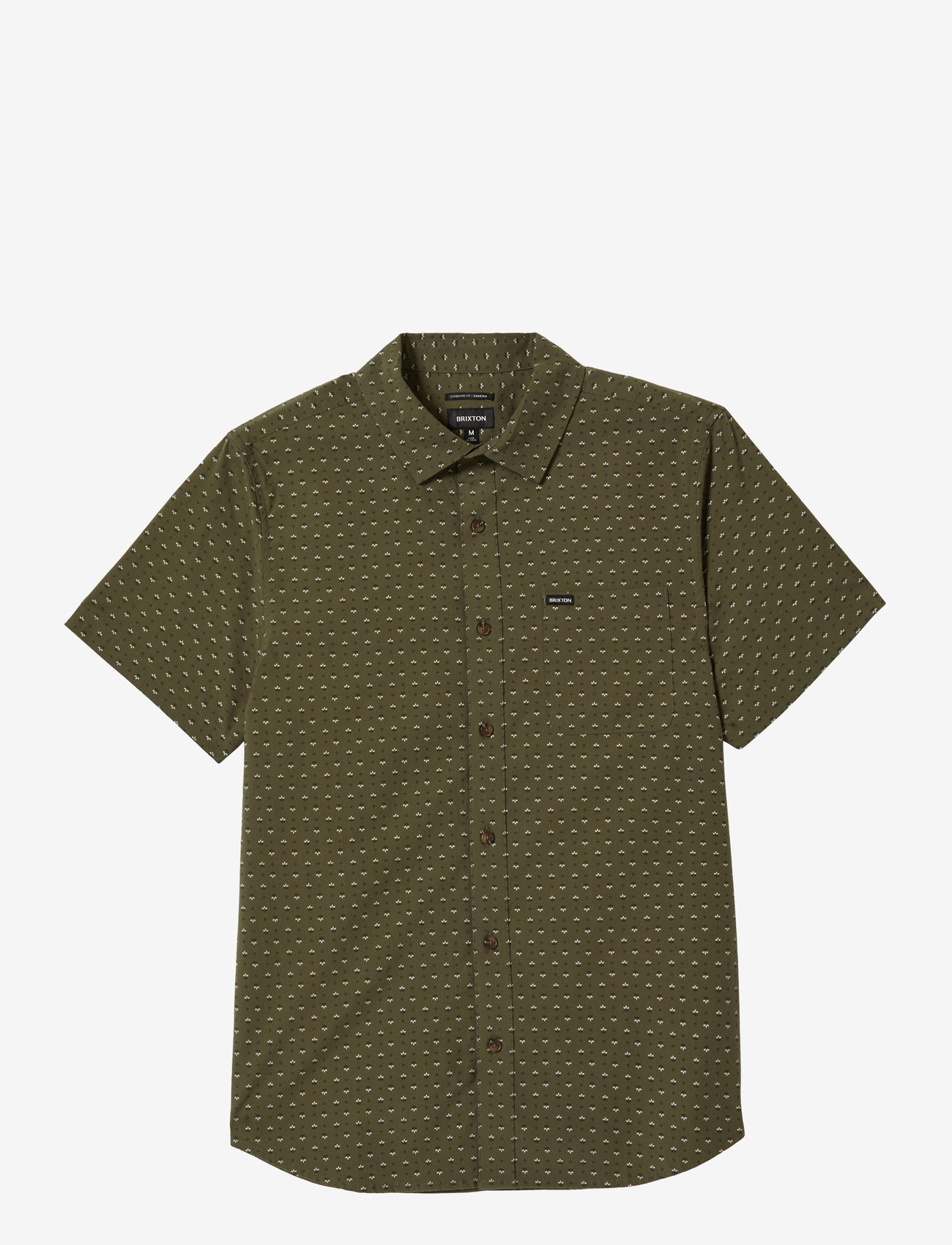 Brixton - Charter Print S/S Wvn - short-sleeved shirts - ivy green/micro floral - 1