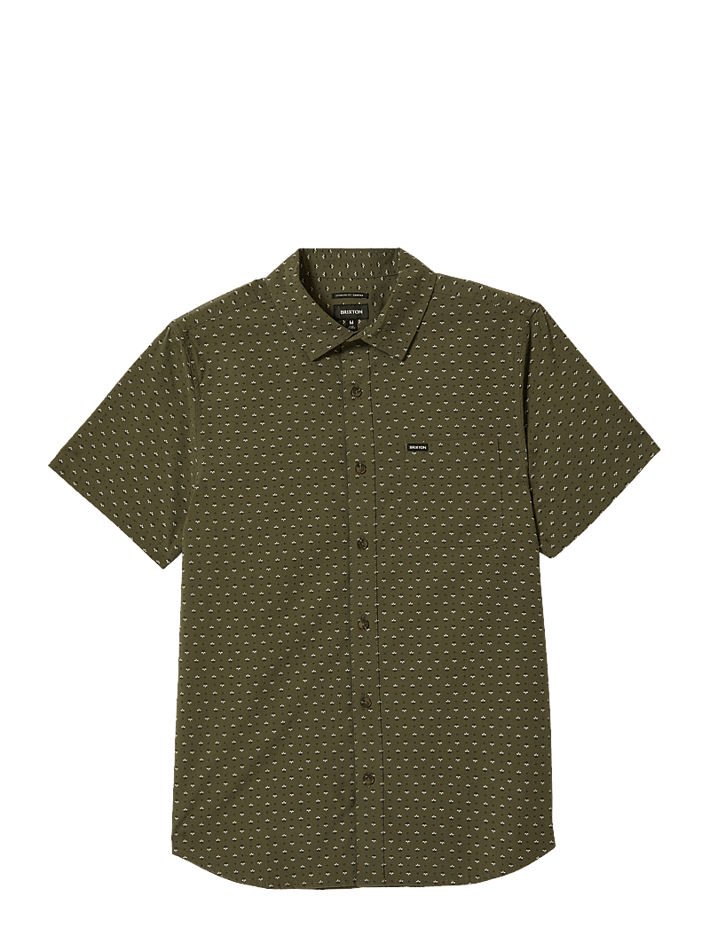 Brixton - Charter Print S/S Wvn - lühikeste varrukatega särgid - ivy green/micro floral - 1