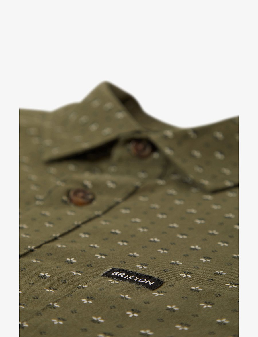 Brixton - Charter Print S/S Wvn - kortærmede skjorter - ivy green/micro floral - 2