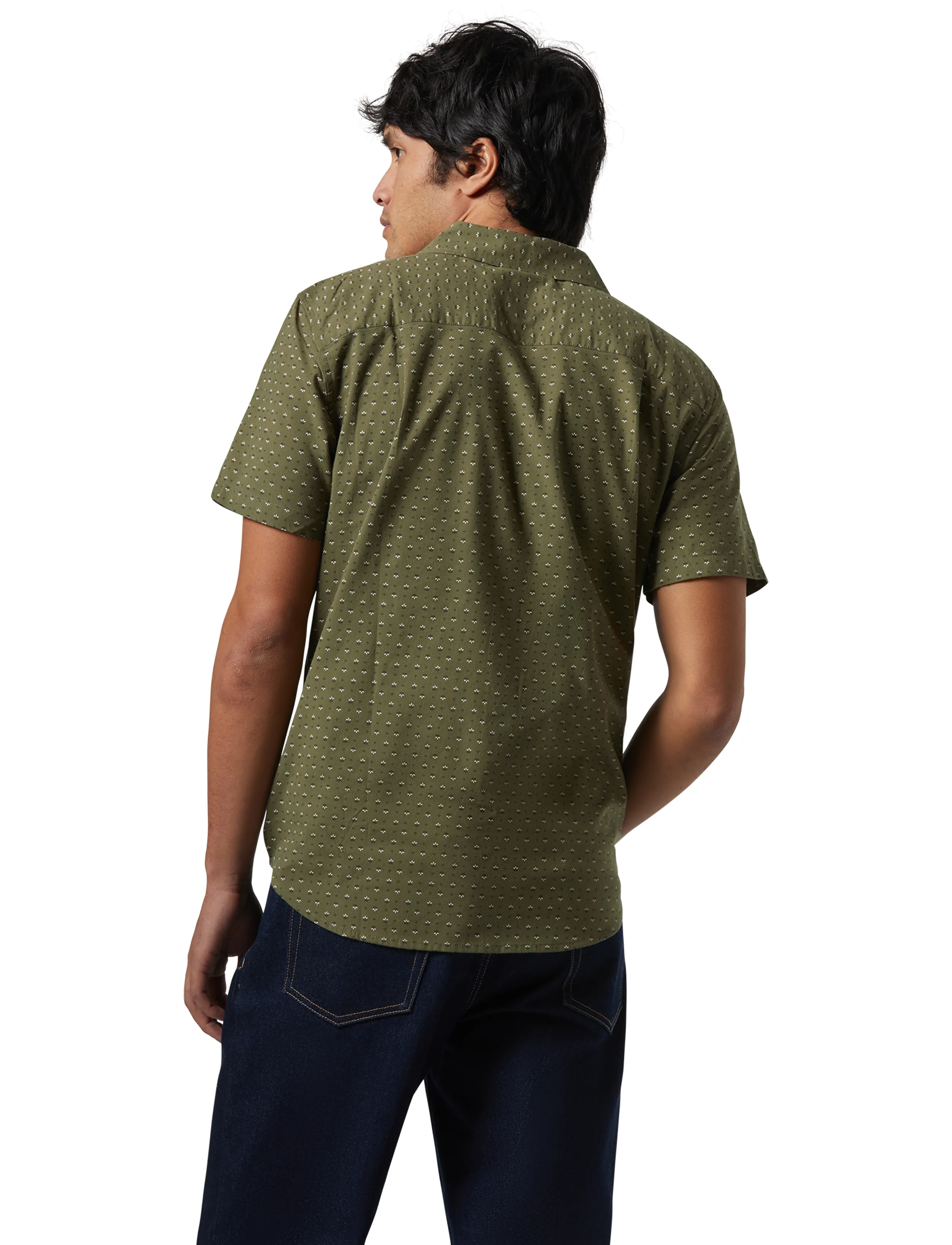 Brixton - Charter Print S/S Wvn - short-sleeved shirts - ivy green/micro floral - 4