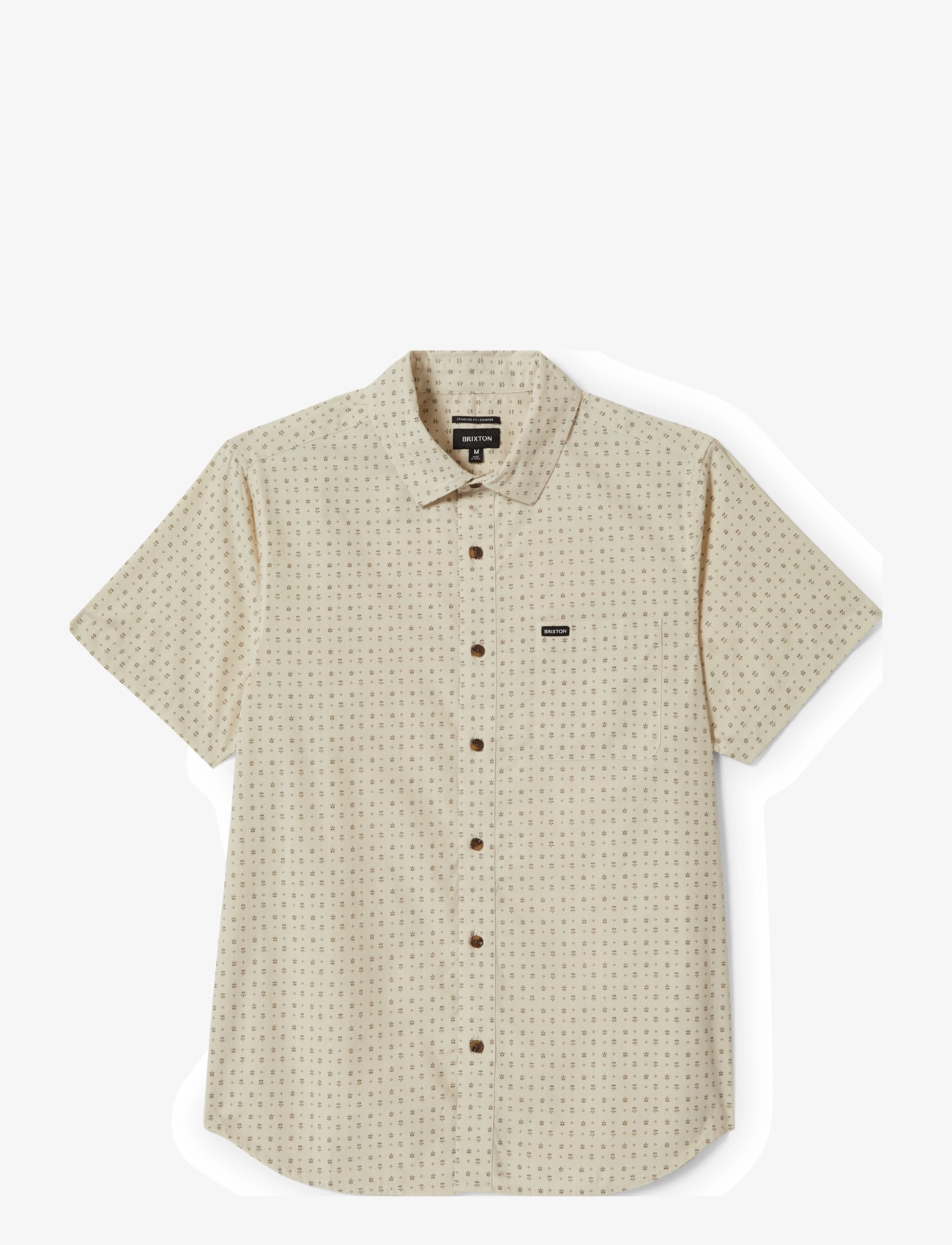 Brixton Charter Print S/S Wvn - Tøj - OFF WHITE/MICRO FLORAL / cream