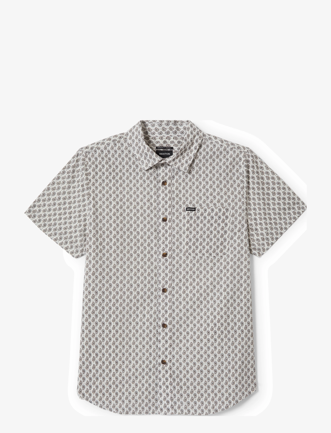 BRIXTON Charter Print S/S Wvn Cream - S - Herren
