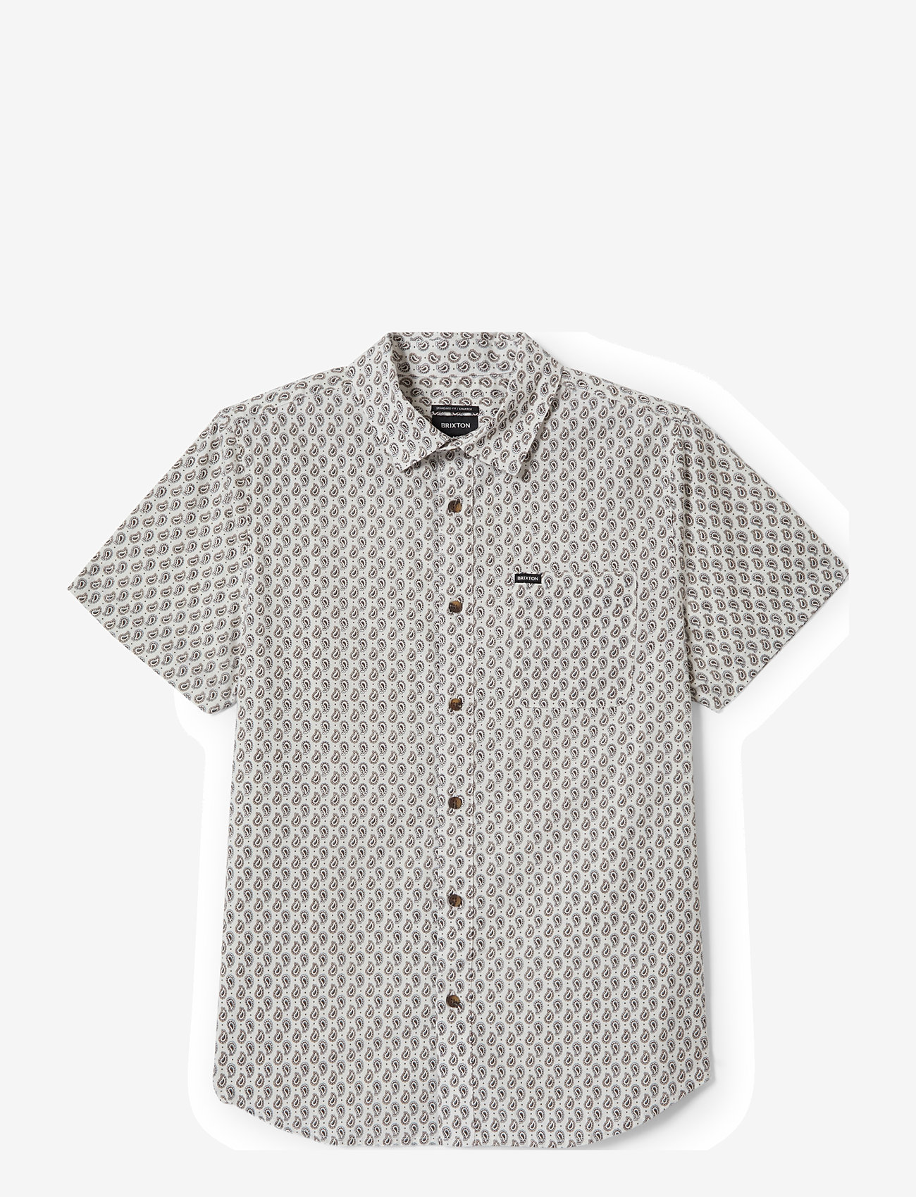 Brixton - Charter Print S/S Wvn - kortermede skjorter - off white/paisley - 1
