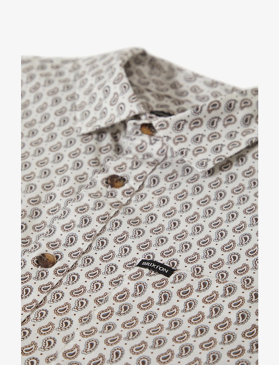 Brixton - Charter Print S/S Wvn - lühikeste varrukatega särgid - off white/paisley - 2