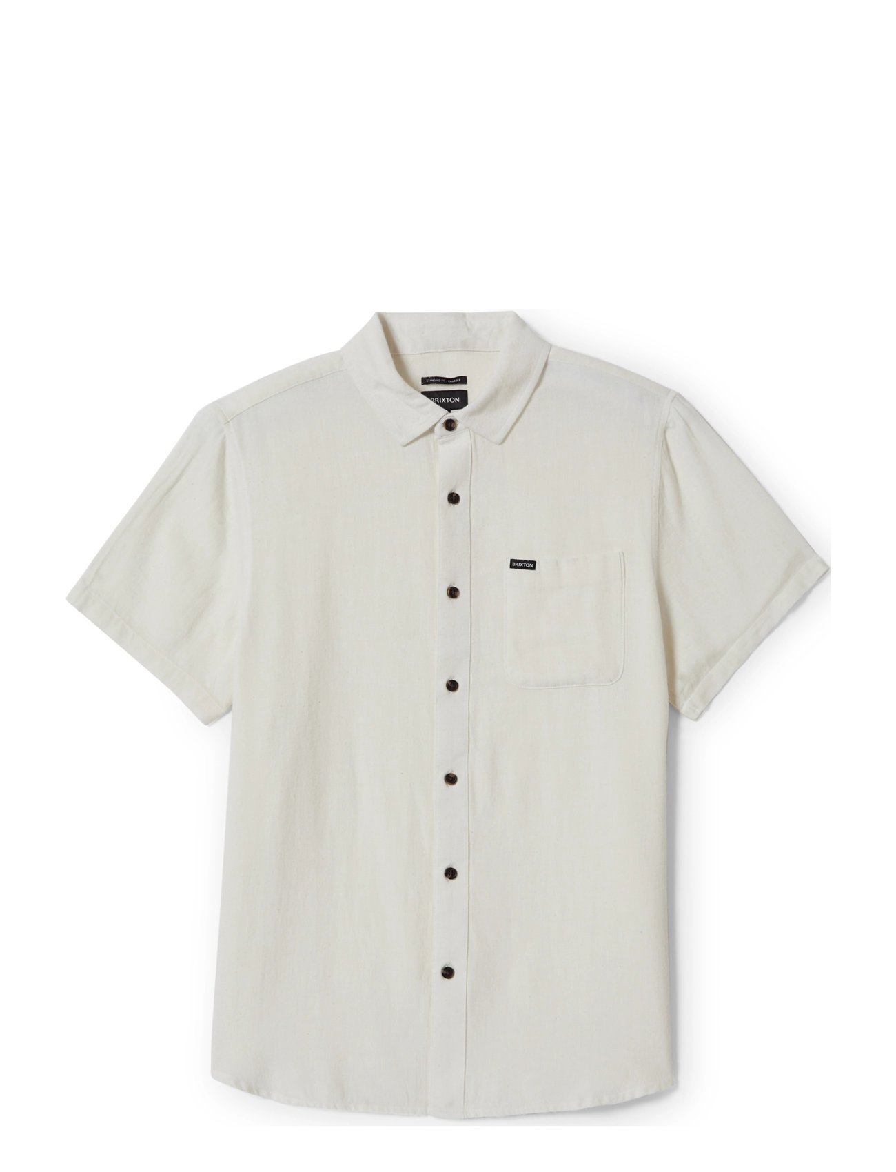BRIXTON Charter Org Cttn S/S Wvn Cream - S - Herren