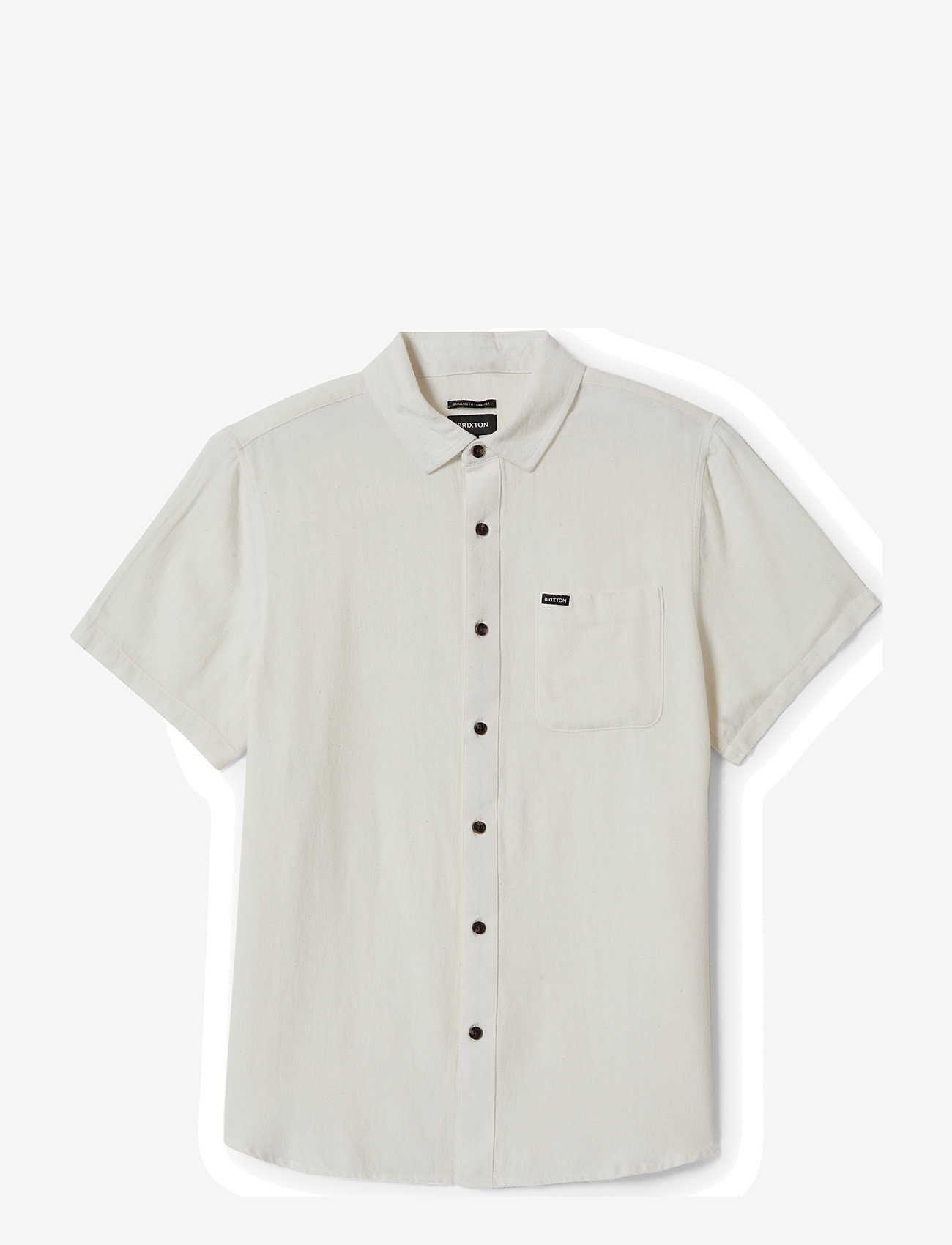 Brixton - Charter Org Cttn S/S Wvn - oxford shirts - egret white - 0