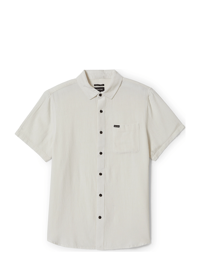 Brixton - Charter Org Cttn S/S Wvn - oxford shirts - egret white - 0