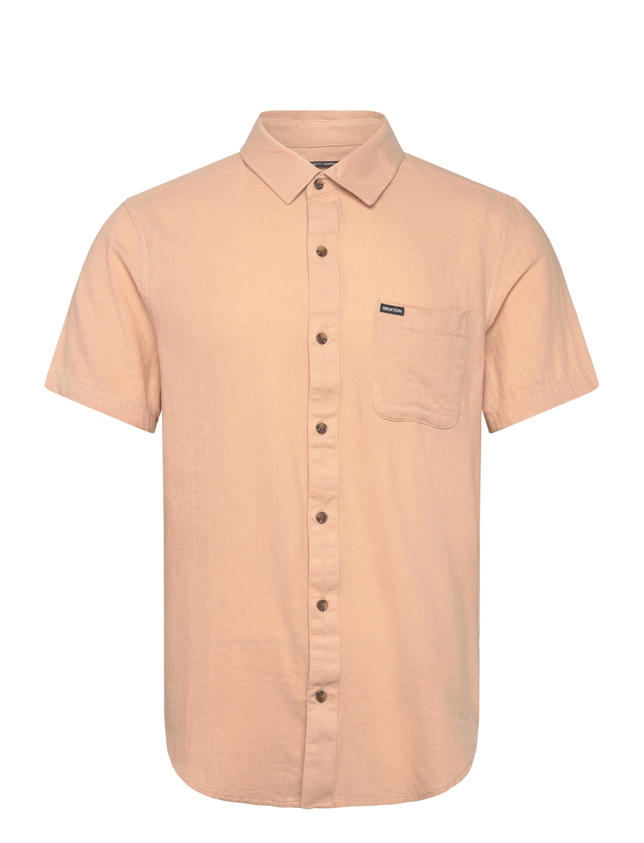 BRIXTON Charter Org Cttn S/S Wvn Pink - S - Herren