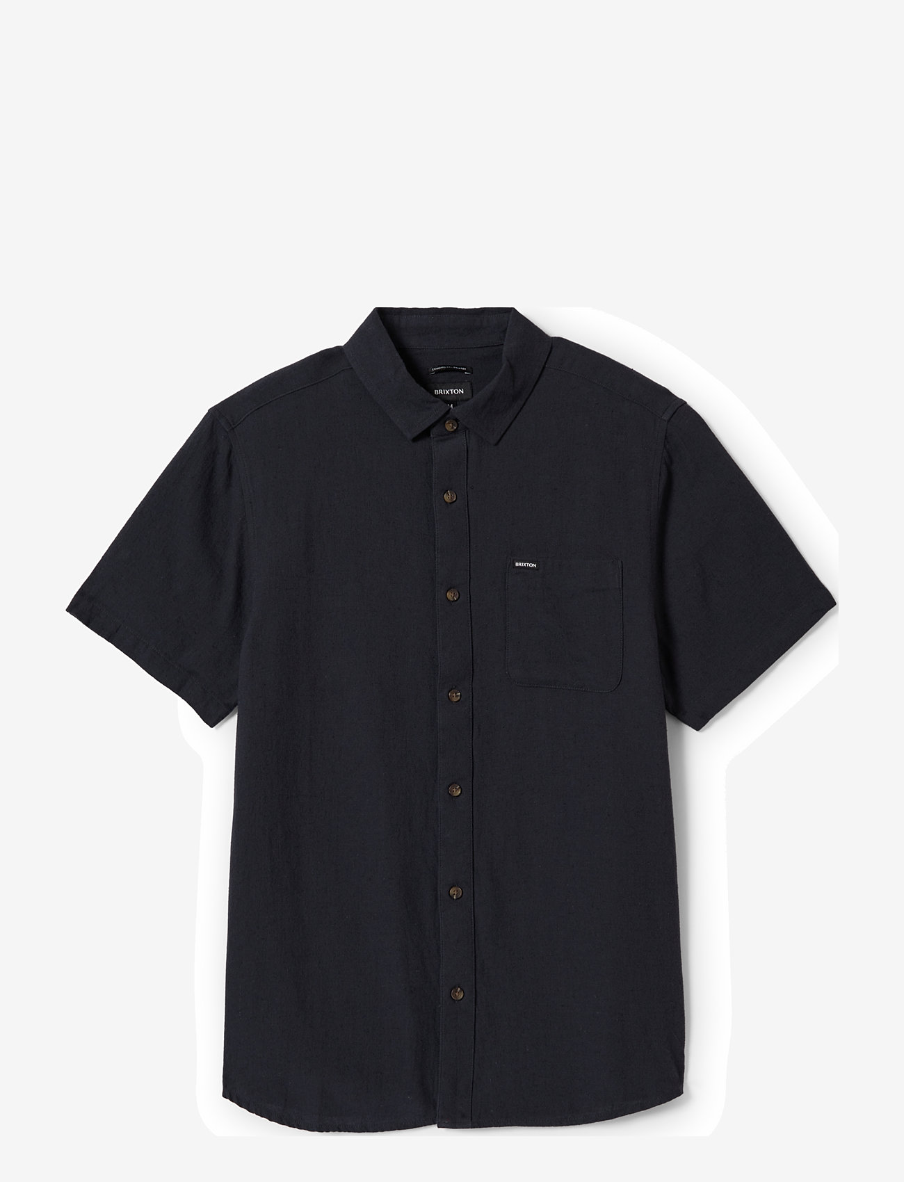 Brixton - Charter Org Cttn S/S Wvn - oxford-hemden - washed black - 1