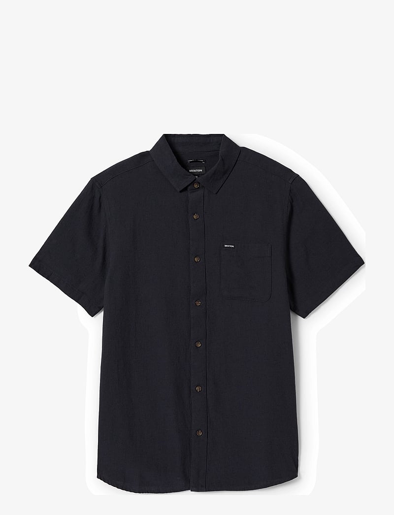 Brixton - Charter Org Cttn S/S Wvn - oxford-hemden - washed black - 1