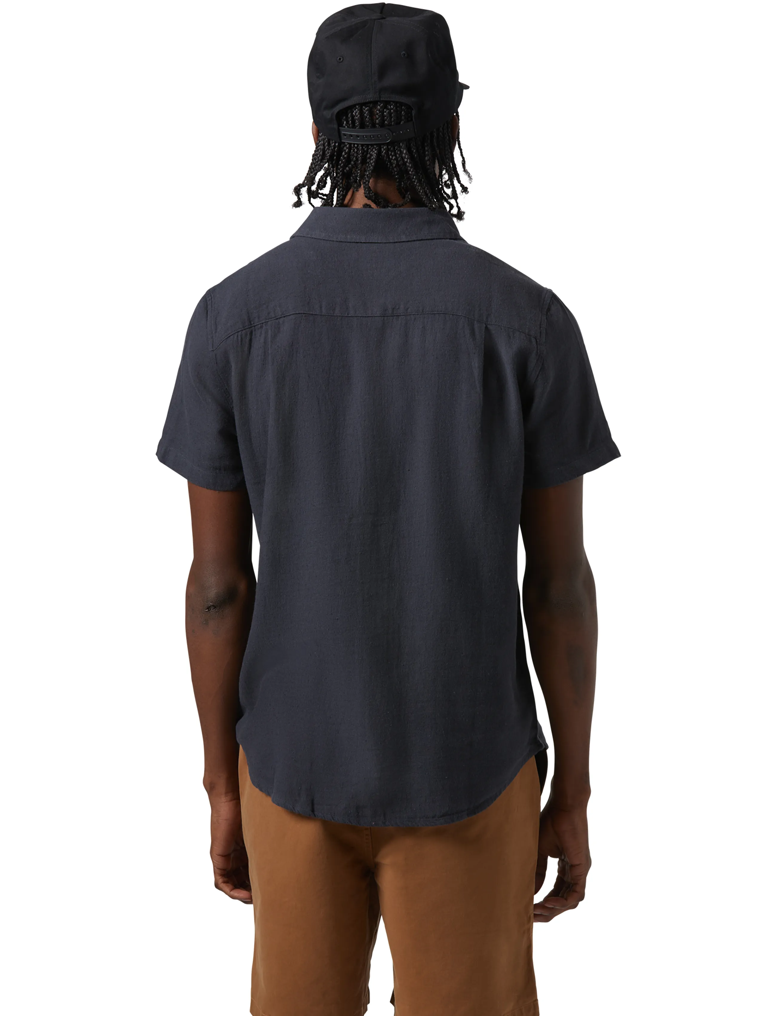 Brixton - Charter Org Cttn S/S Wvn - overhemden korte mouwen - washed black - 5