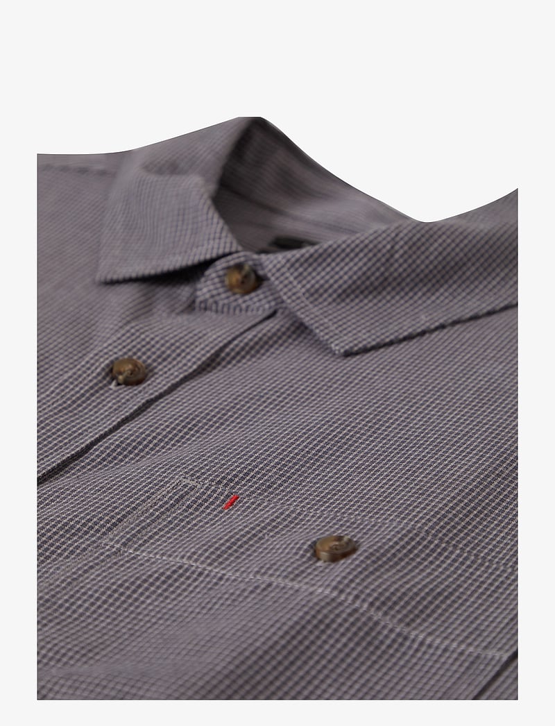 Brixton - Cru Micro Plaid S/S Wvn - kortærmede skjorter - washed navy micro plaid - 1