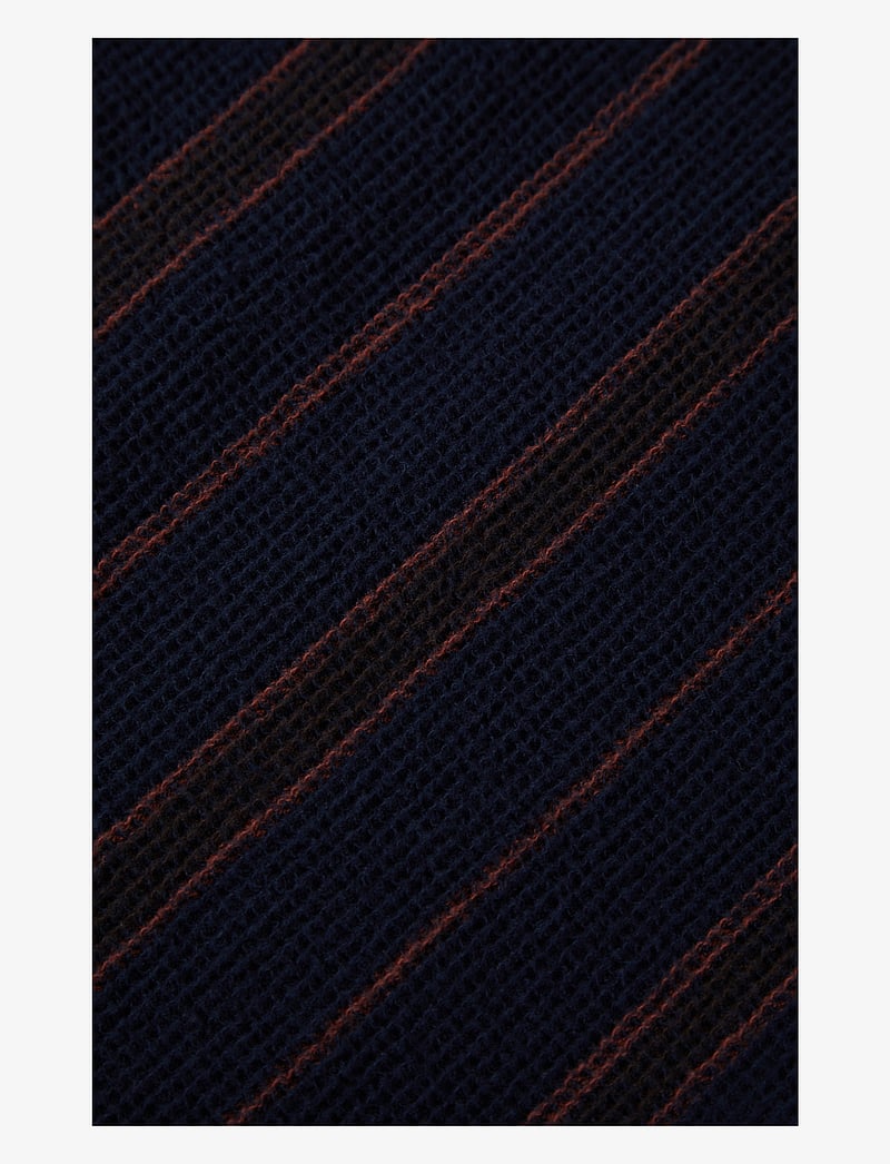 Brixton - Bunker Waffle Stripe S/S Wvn - gestreifte hemden - washed navy stripe - 2