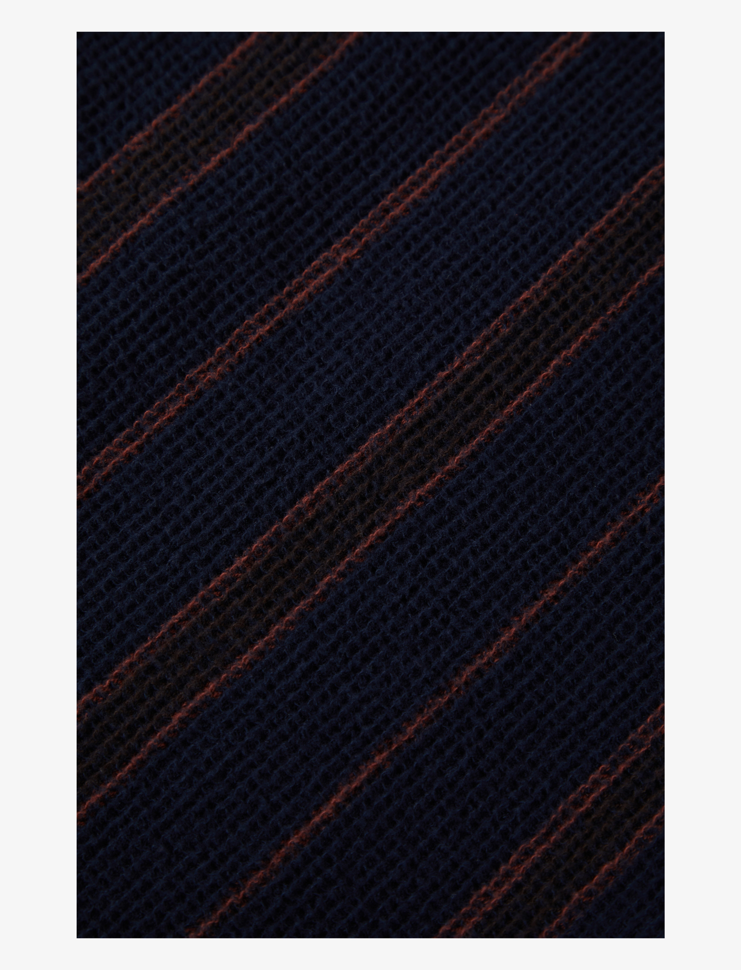 Brixton - Bunker Waffle Stripe S/S Wvn - washed navy stripe - 2