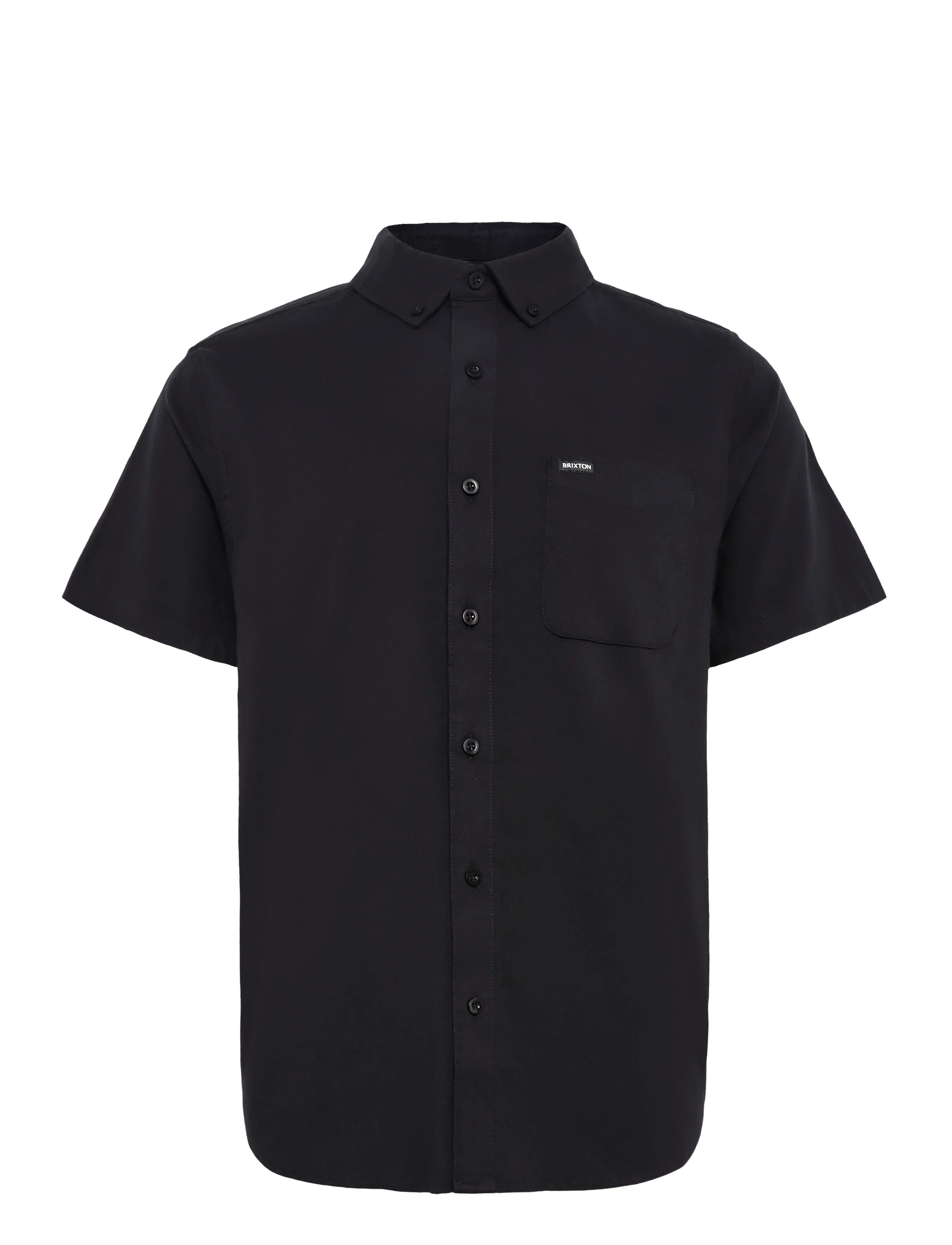 Brixton - Sanford Oxford S/S Wvn - oxford shirts - black - 1