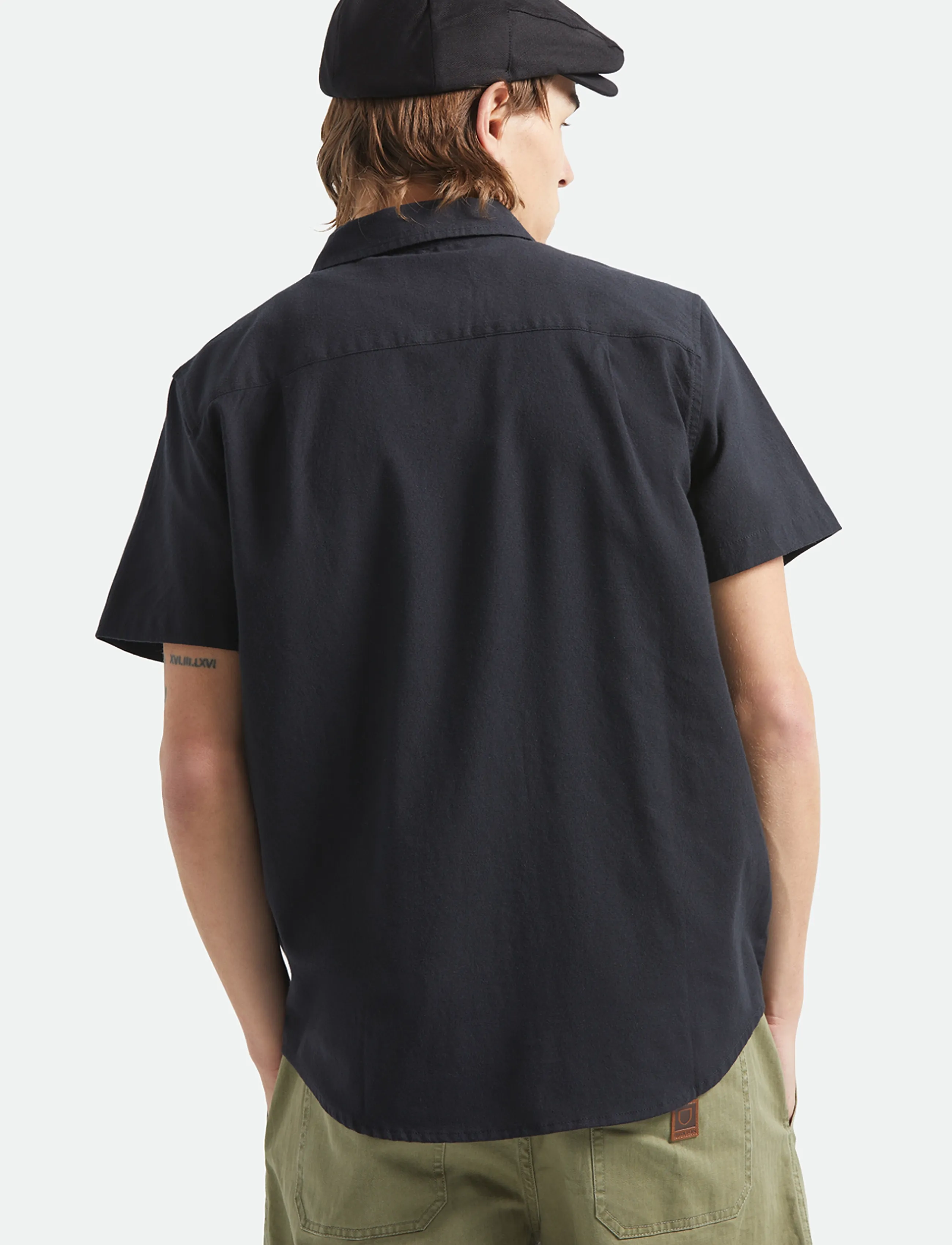 Brixton - Sanford Oxford S/S Wvn - oxford shirts - black - 4