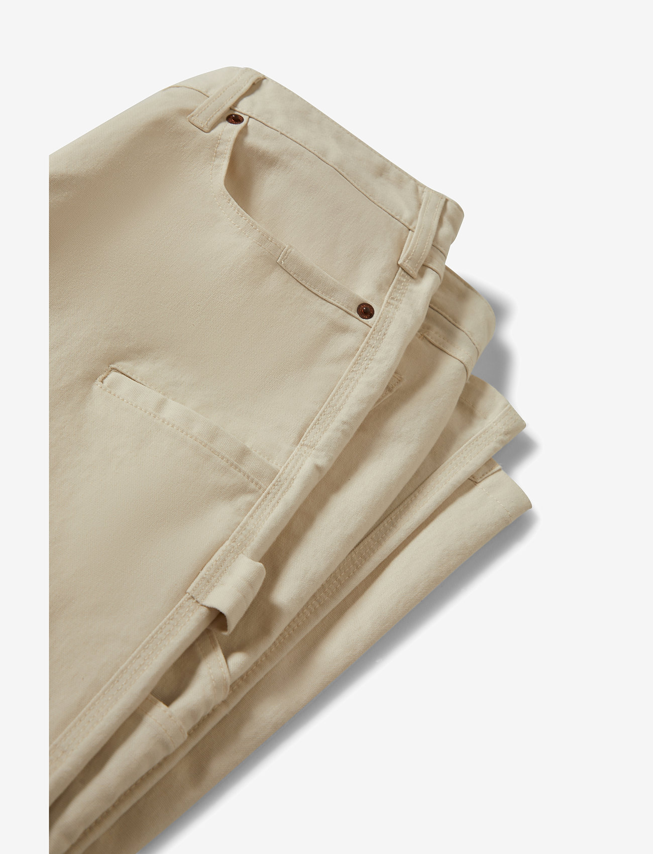 Brixton - Builders Carpenter Pant - cargobyxor - egret white - 2