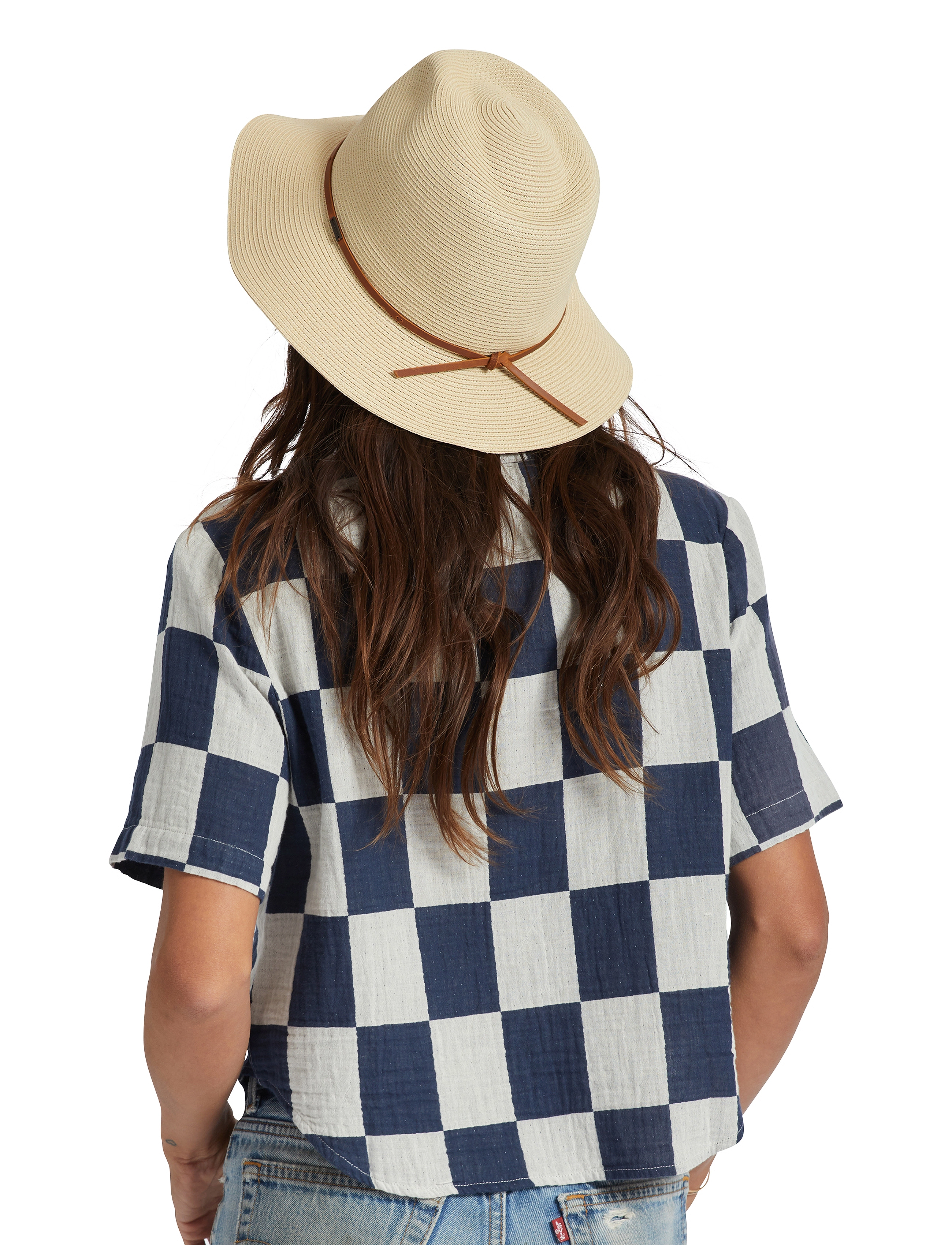Brixton - Wesley Straw Packable Fedora - tan - 4