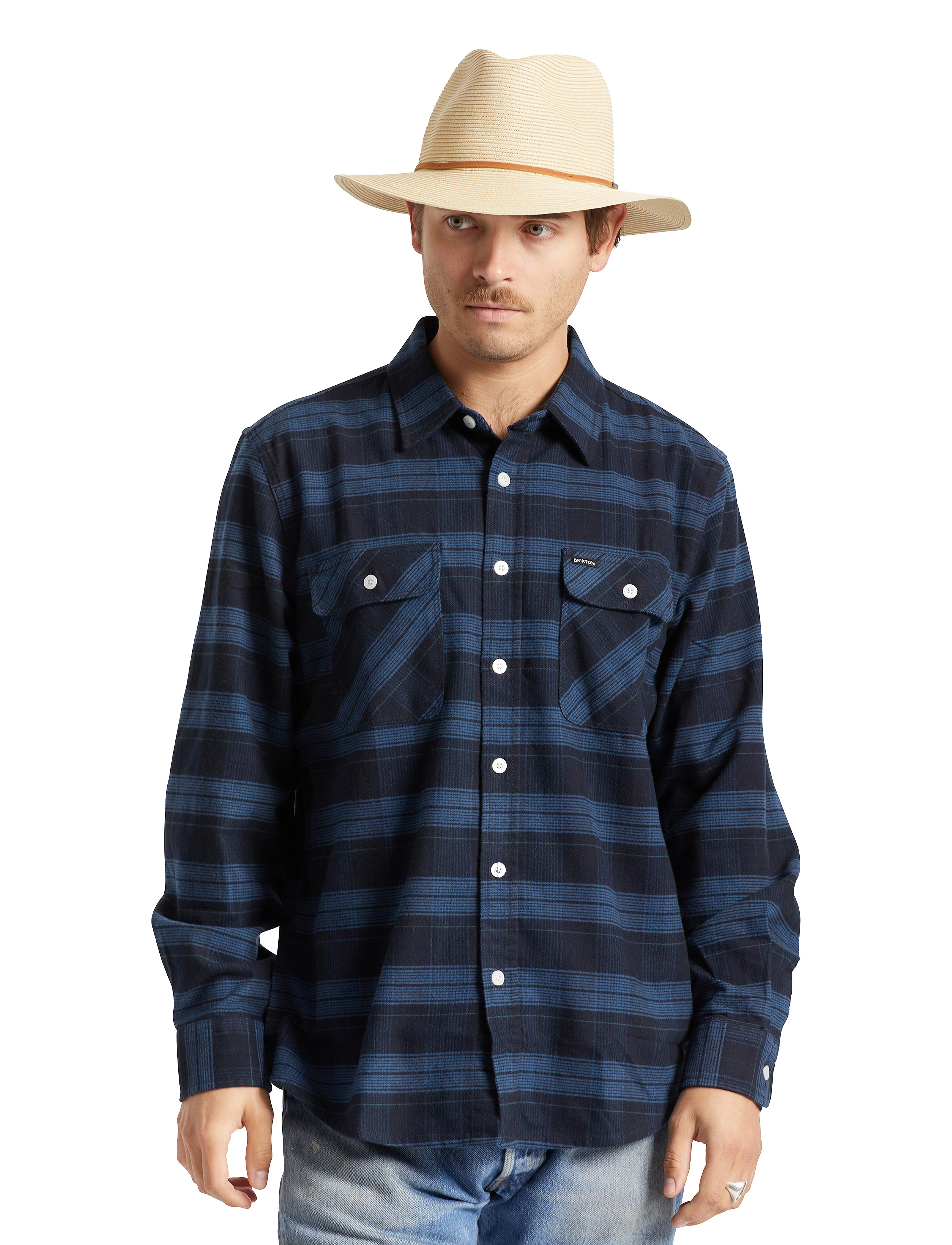 Brixton - Wesley Straw Packable Fedora - tan - 5