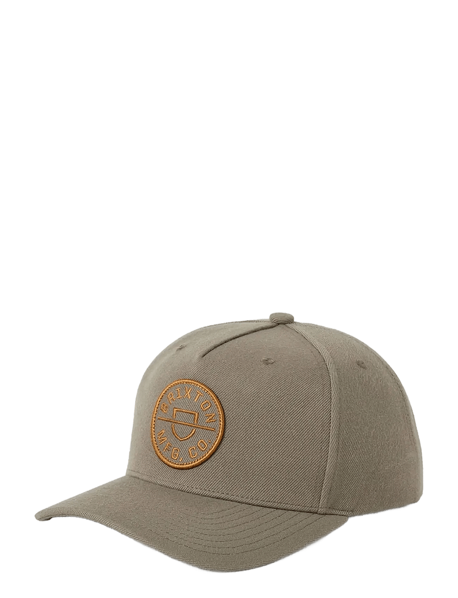 Brixton - Crest C Mp Snapback - kepurės su snapeliu - dark olive/caramel - 0