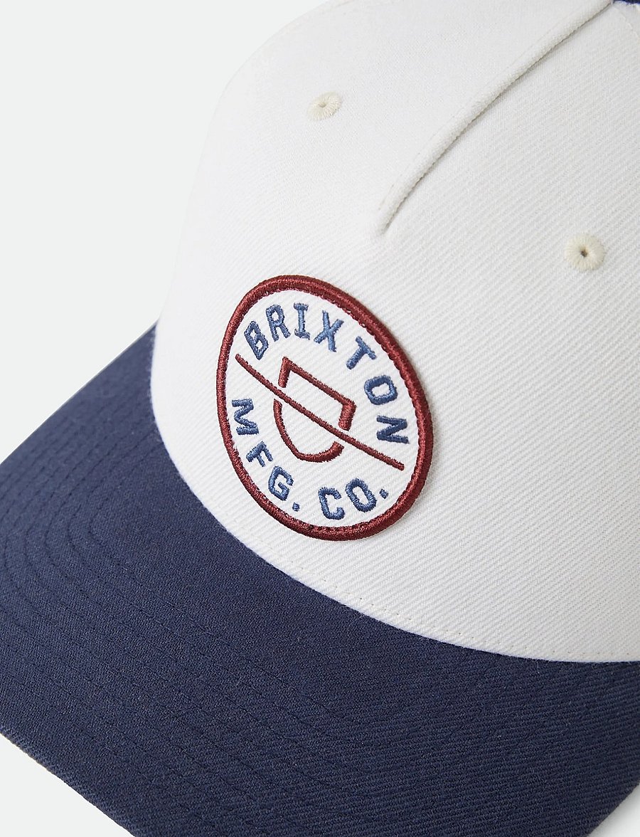 Brixton - Crest C Mp Snapback - kepurės su snapeliu - wax paper/navy - 2