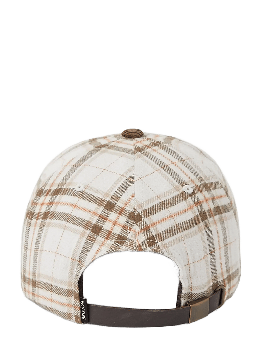 Brixton - Big B Mp Adj - kepurės su snapeliu - whitecap plaid/brown corduroy - 1