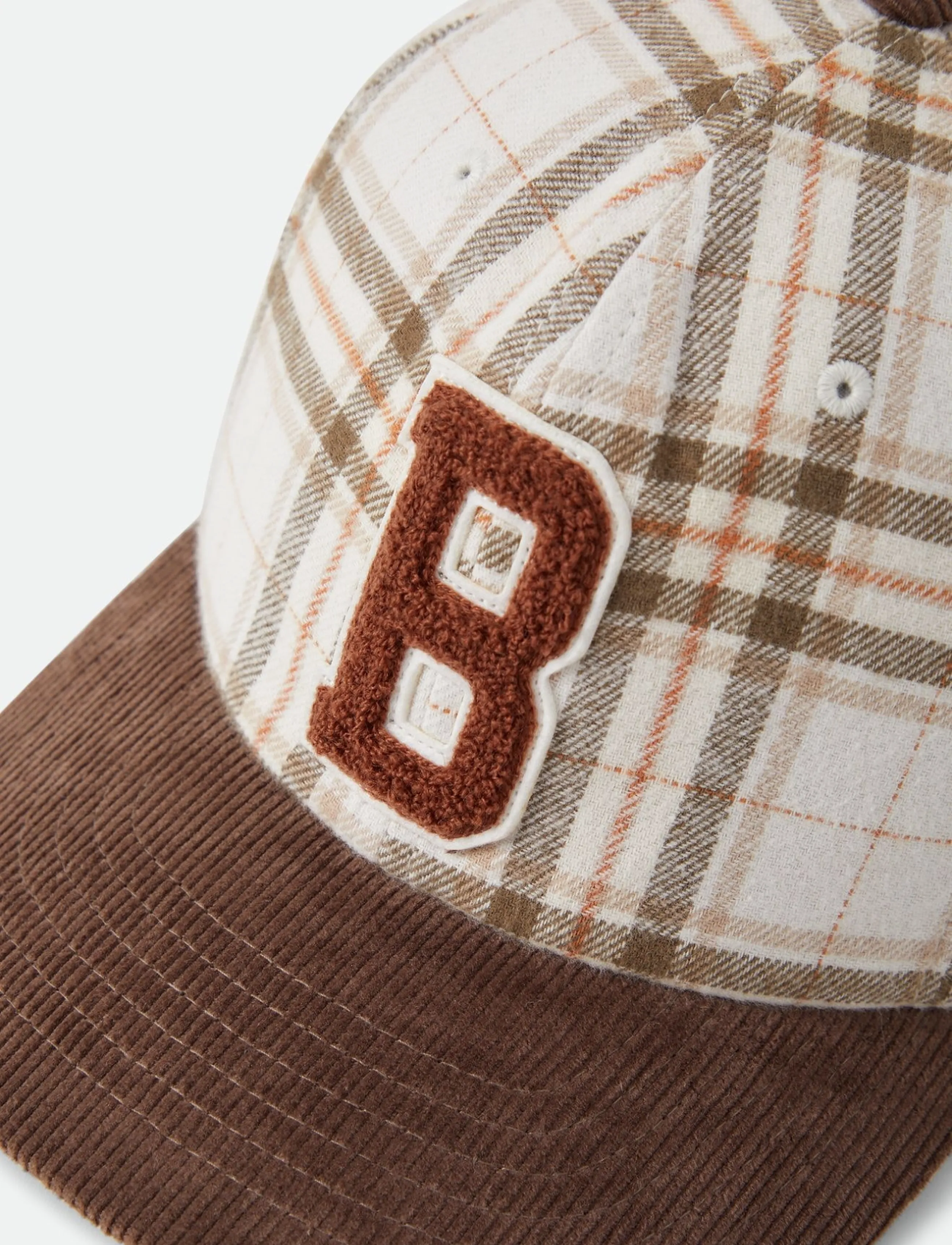 Brixton - Big B Mp Adj - kepsar - whitecap plaid/brown corduroy - 2