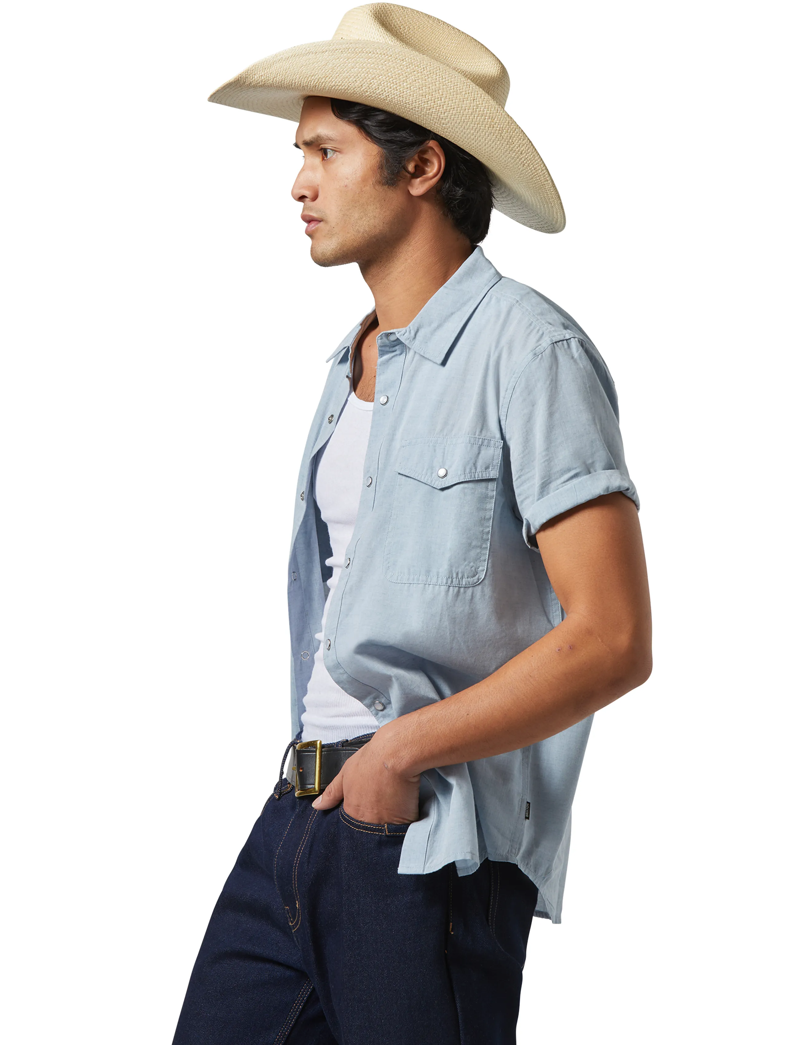Brixton - Laredo Panama Straw Cowboy Hat - catalina sand - 4