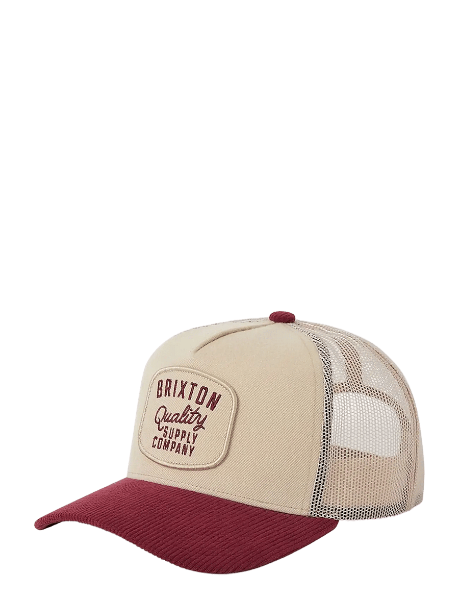 Brixton - Hubal C Mp Trucker Hat - kepsar - oatmeal/dark brick corduroy - 0
