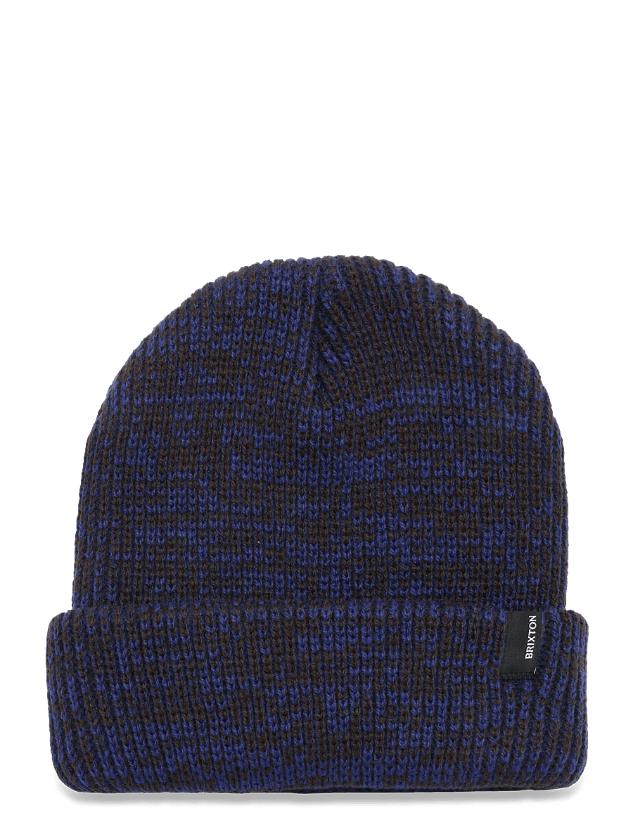 Brixton - Chunky Heist Beanie - kootud mütsid - marled navy/caramel - 0