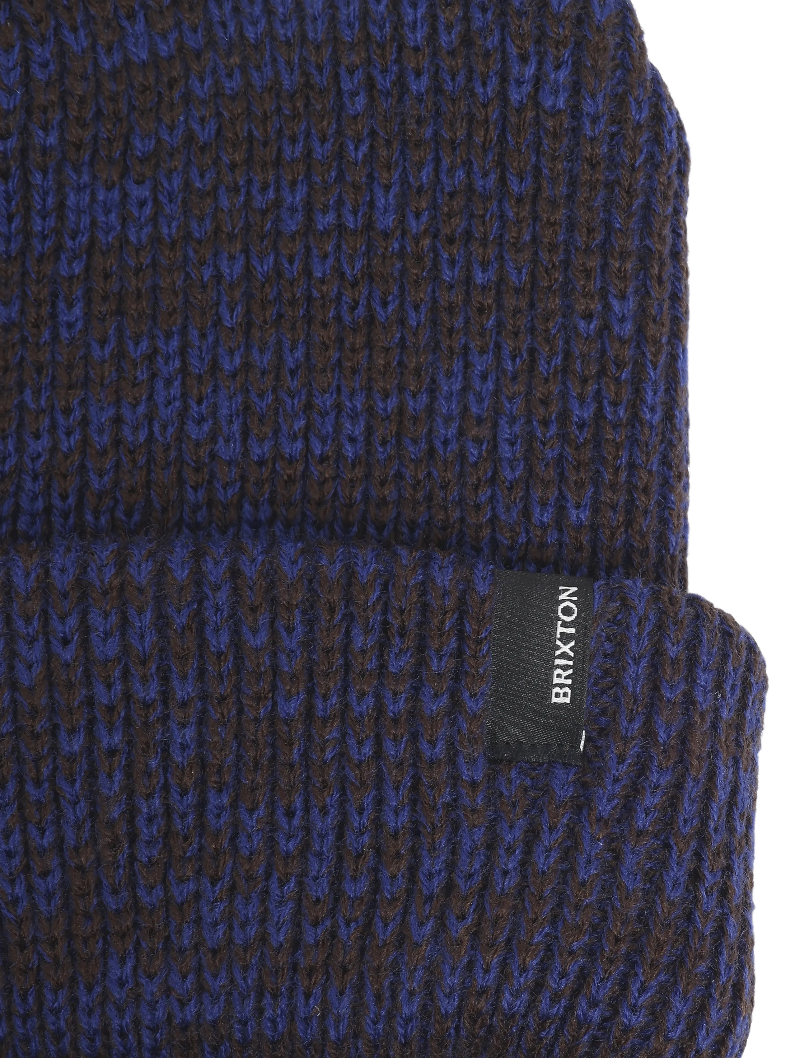 Brixton - Chunky Heist Beanie - kootud mütsid - marled navy/caramel - 2