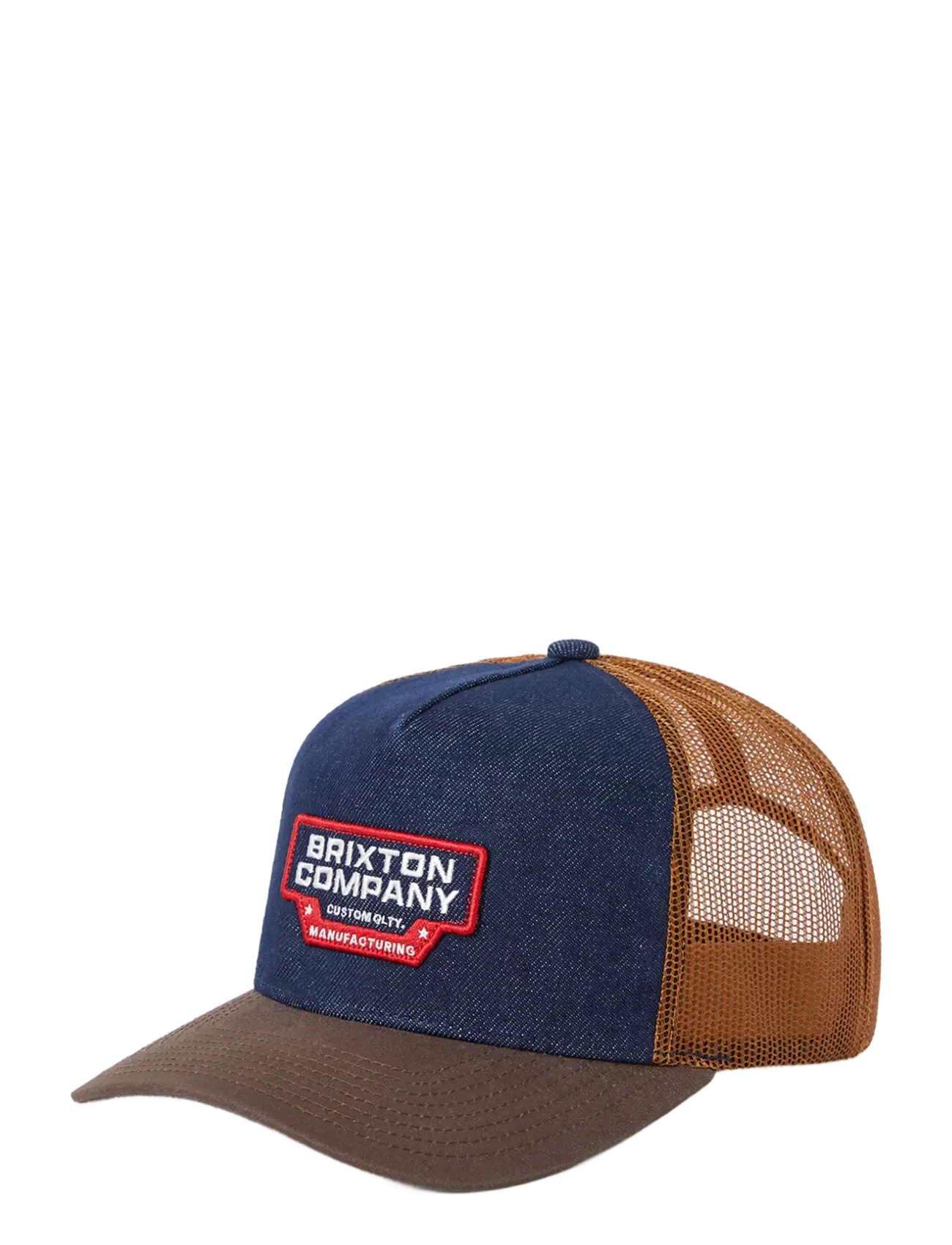 Brixton Reeves Trucker Hat - Looks for less - WASHED DENIM/CARAMEL / navy