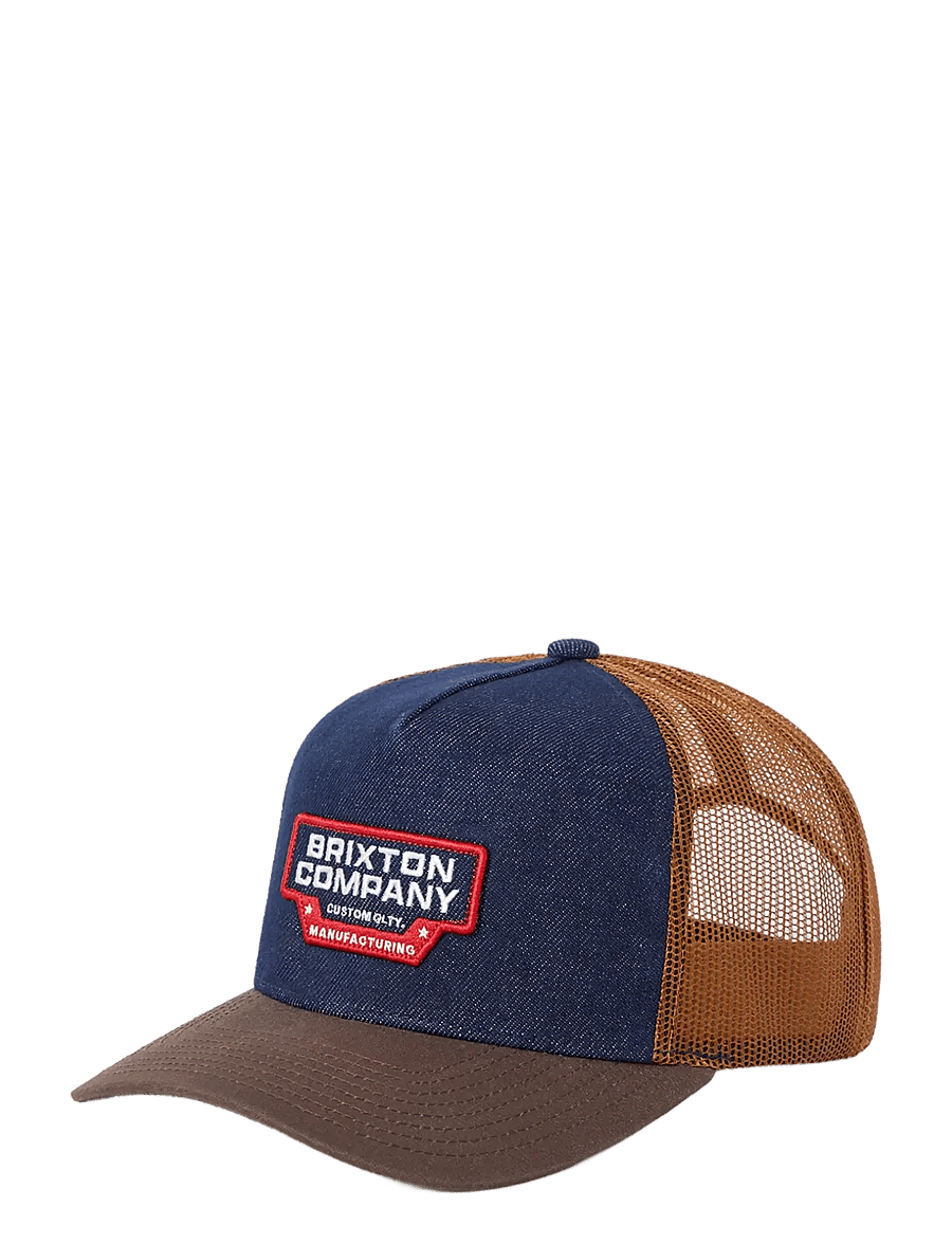 Brixton - Reeves Trucker Hat - kasketter - washed denim/caramel - 0